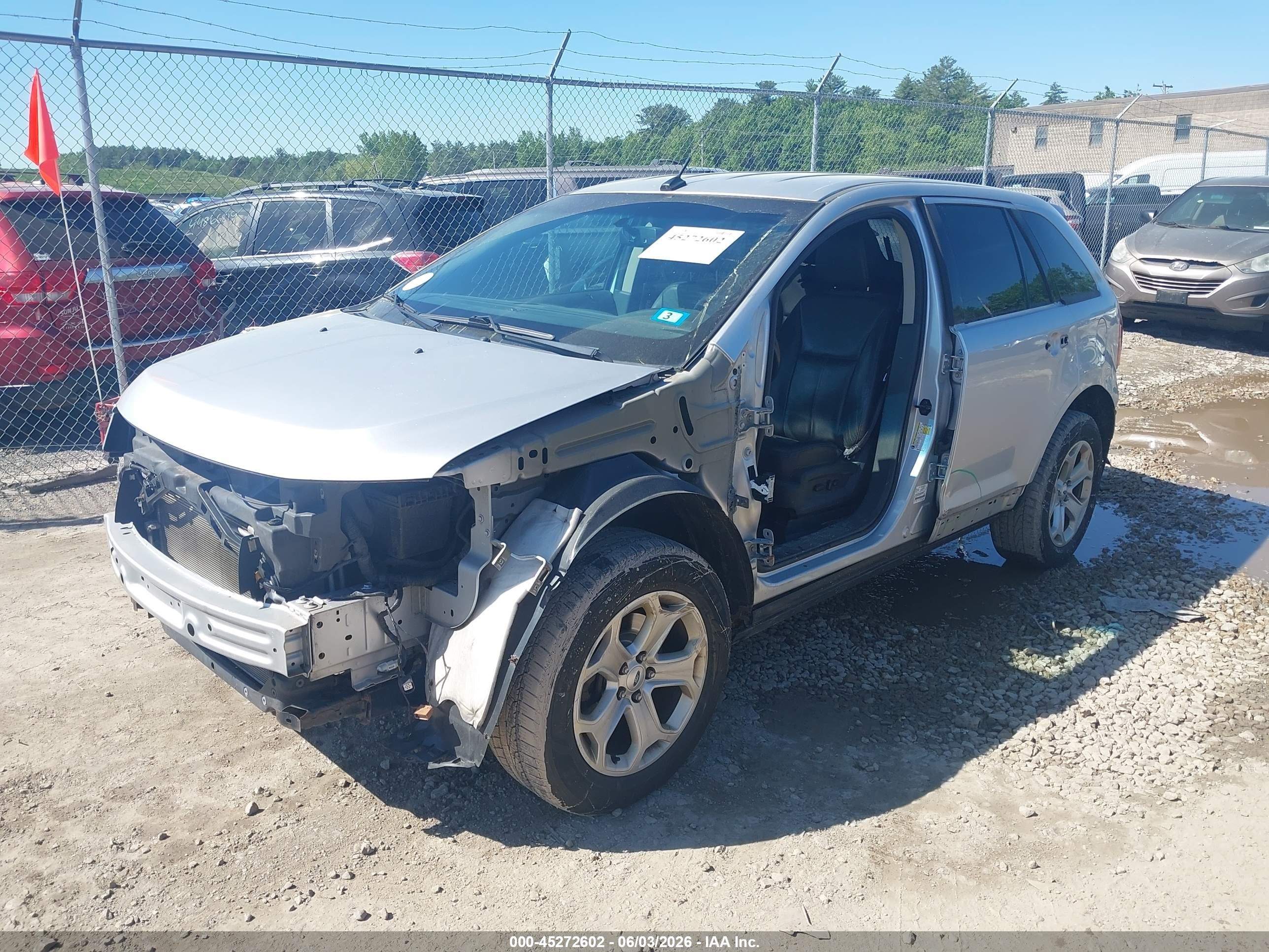 2013 Ford Edge Sel Silver vin: 2FMDK4JC2DBE35792