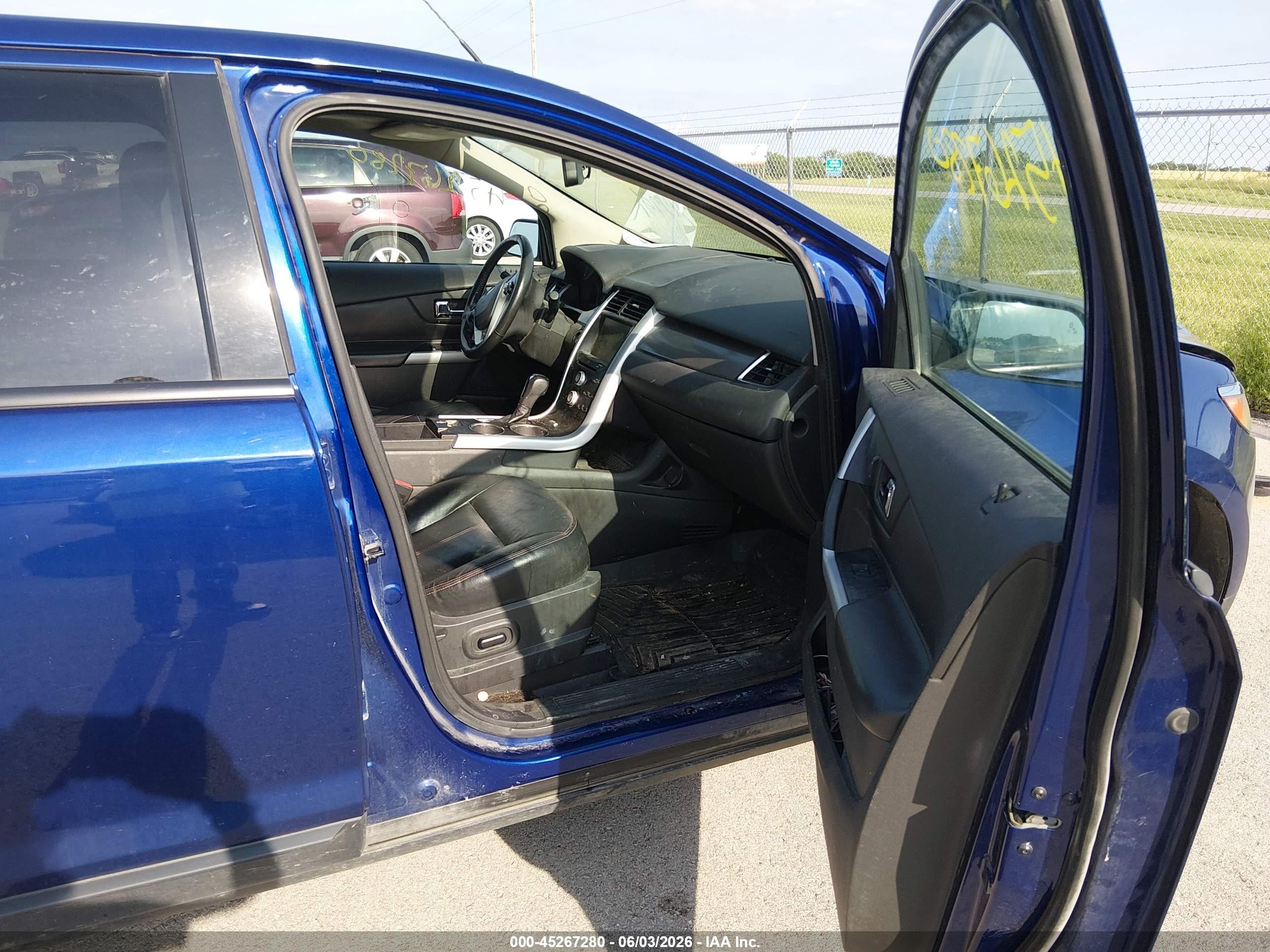 2014 Ford Edge Sel Blue vin: 2FMDK4JC2EBA03527