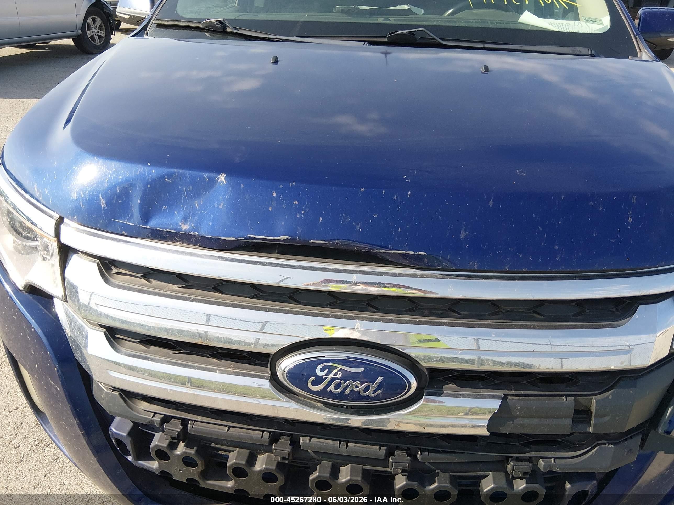 2014 Ford Edge Sel Blue vin: 2FMDK4JC2EBA03527