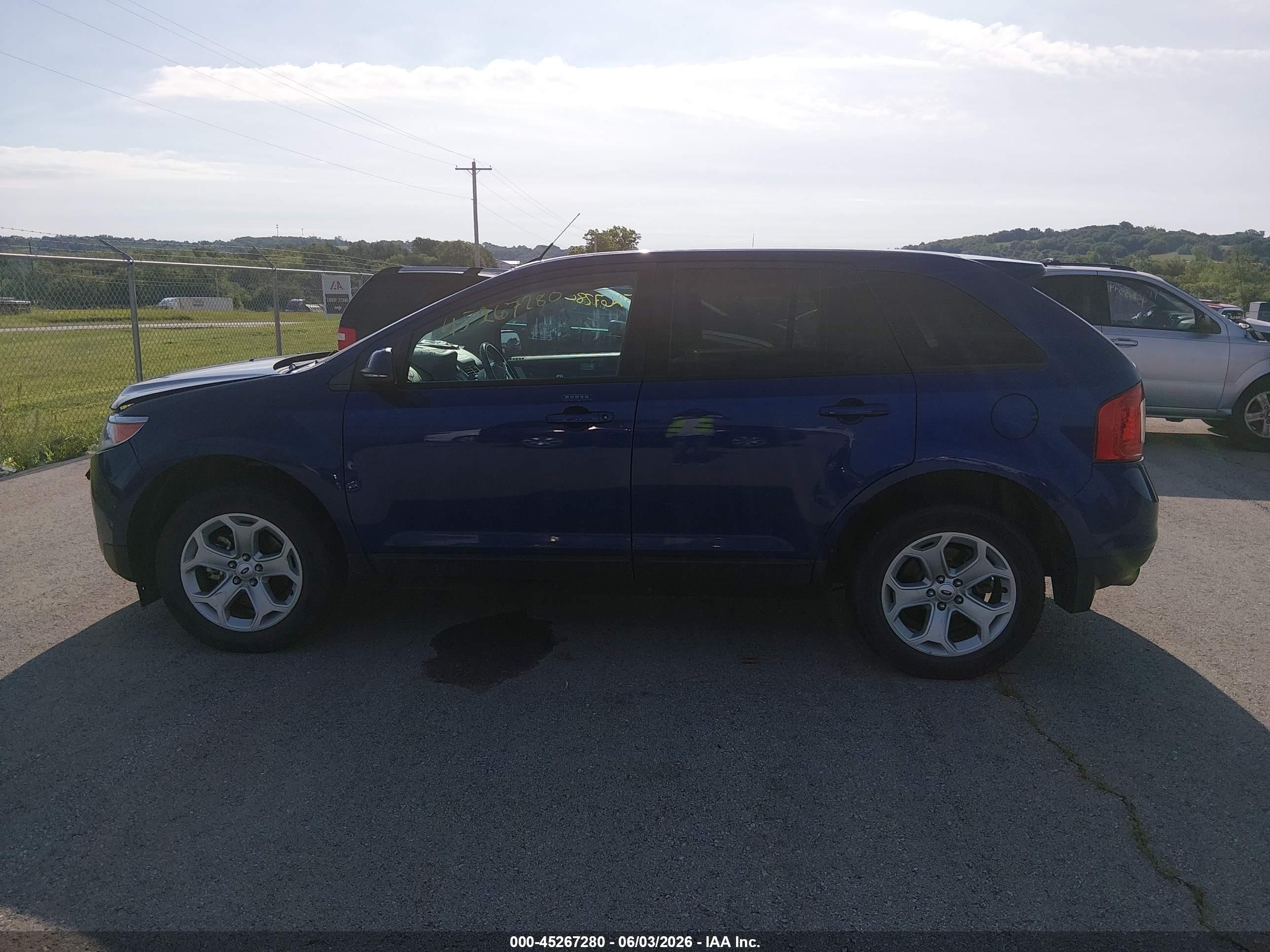 2014 Ford Edge Sel Blue vin: 2FMDK4JC2EBA03527