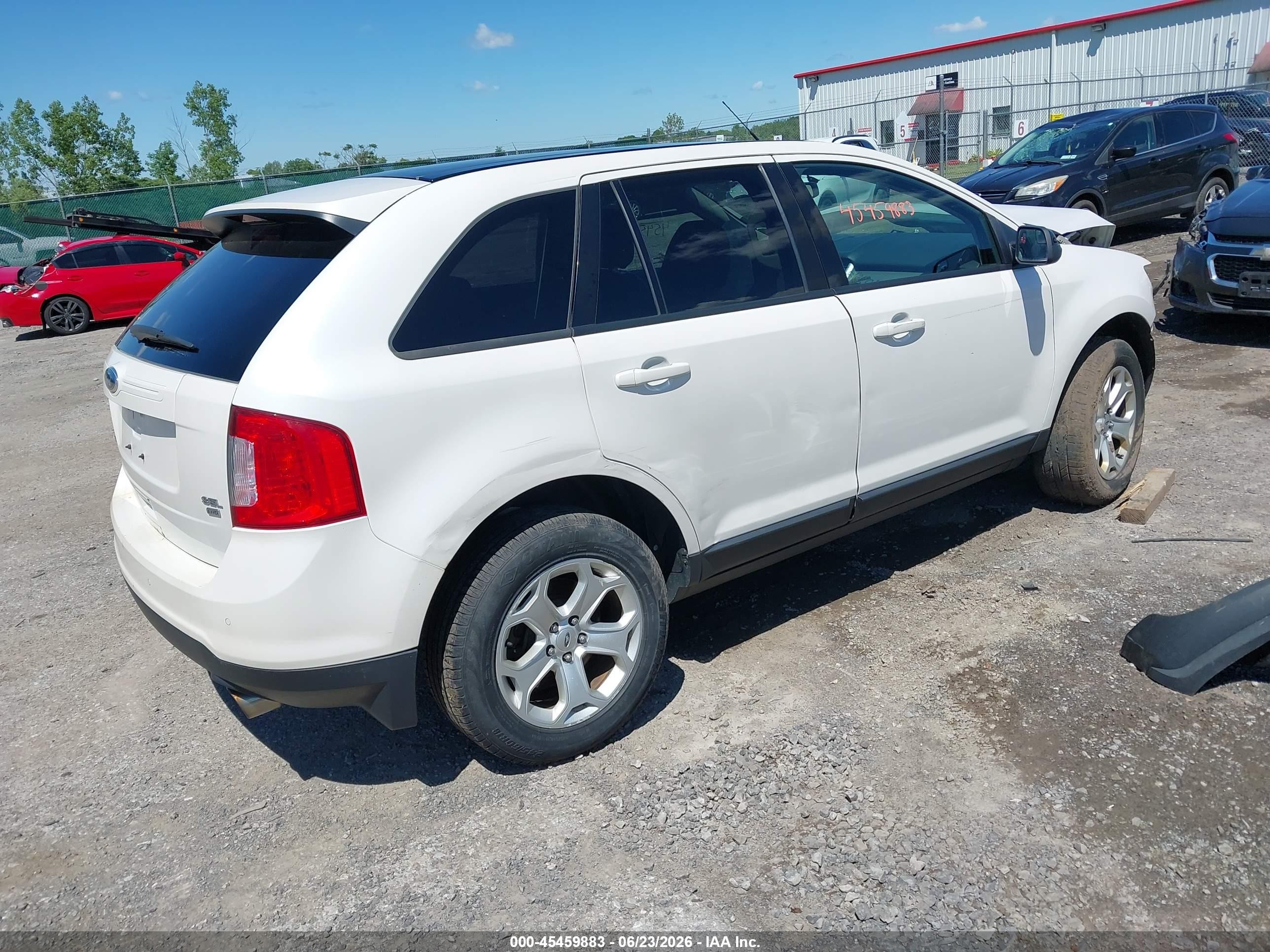 2014 Ford Edge Sel White vin: 2FMDK4JC2EBA22465