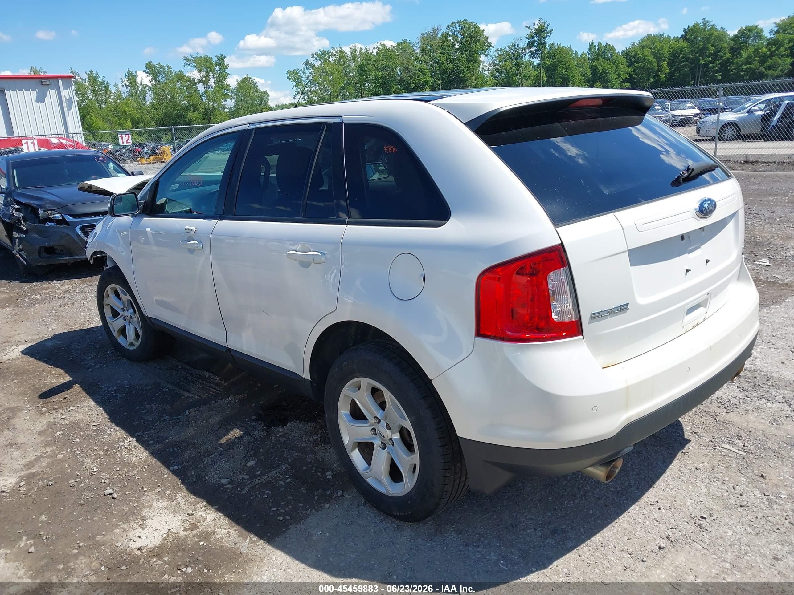 2014 Ford Edge Sel White vin: 2FMDK4JC2EBA22465