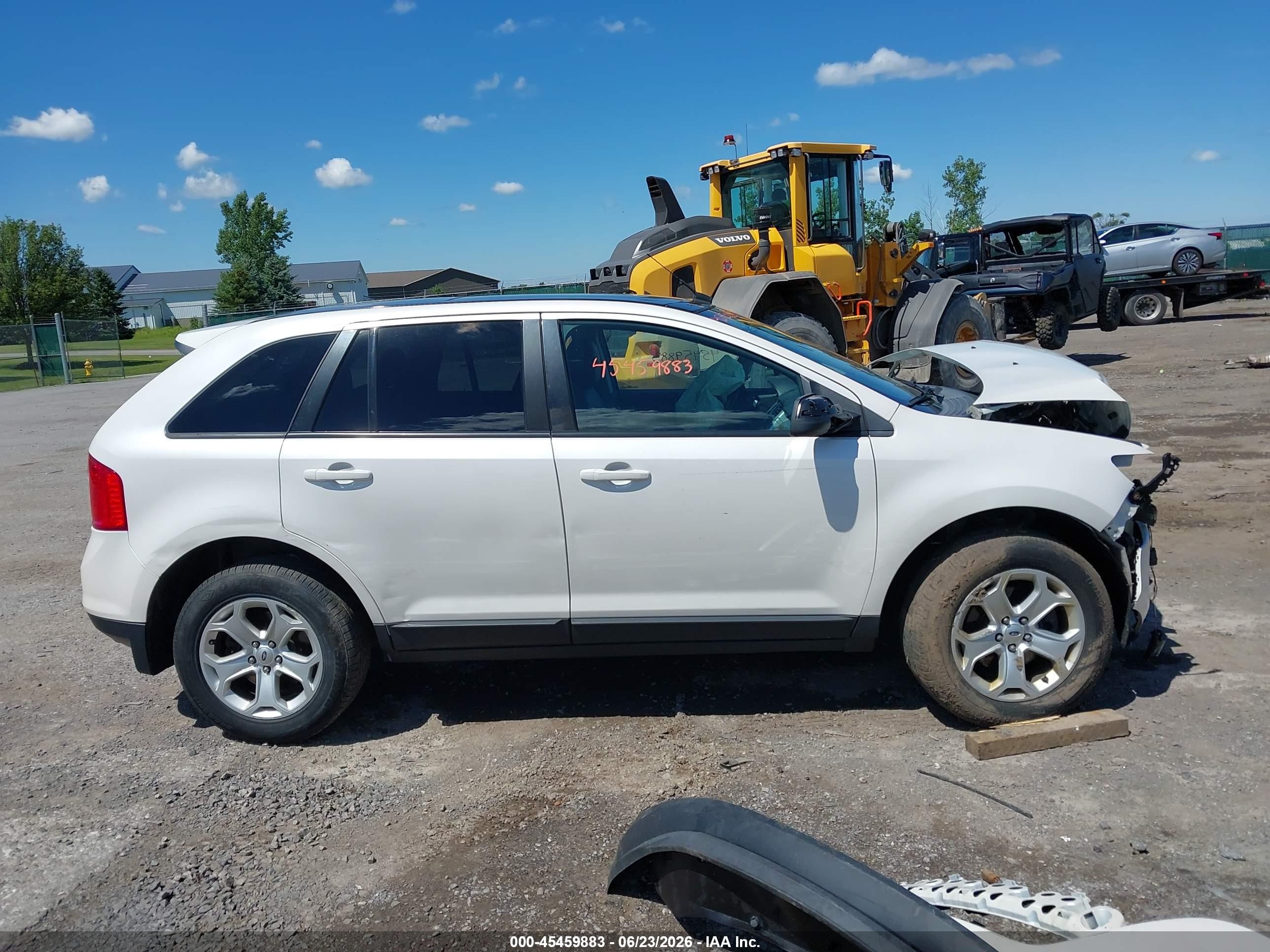 2014 Ford Edge Sel White vin: 2FMDK4JC2EBA22465