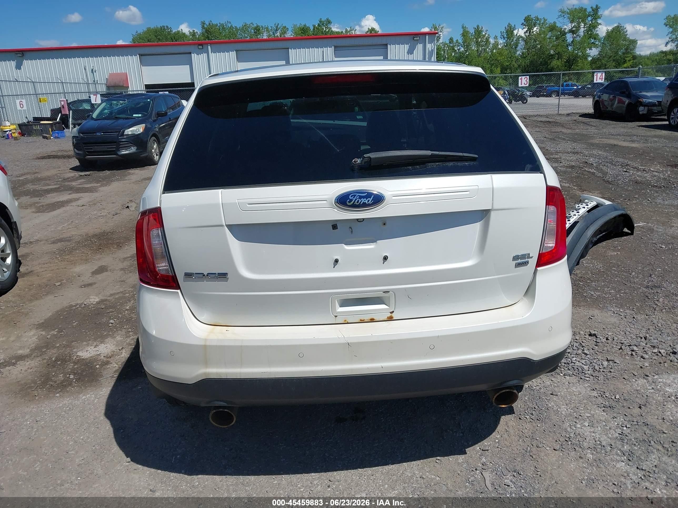 2014 Ford Edge Sel White vin: 2FMDK4JC2EBA22465