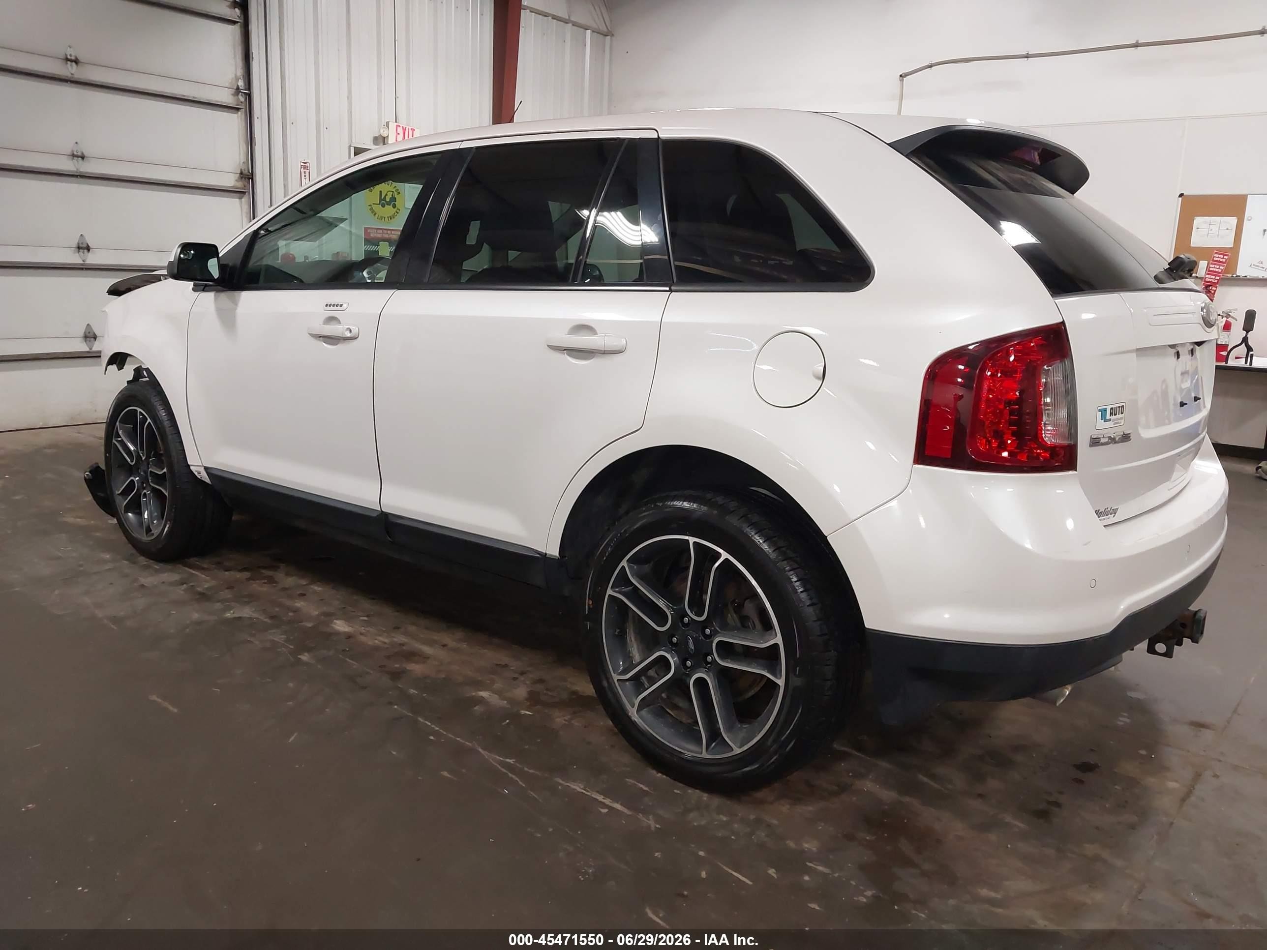 2014 Ford Edge Sel White vin: 2FMDK4JC2EBA23647