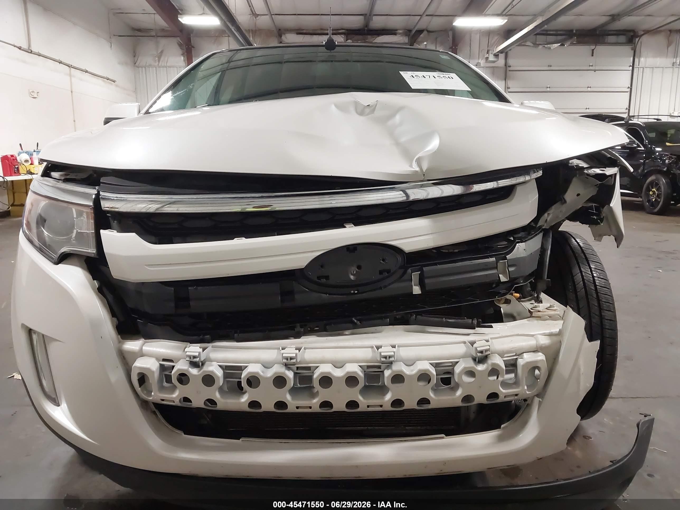 2014 Ford Edge Sel White vin: 2FMDK4JC2EBA23647