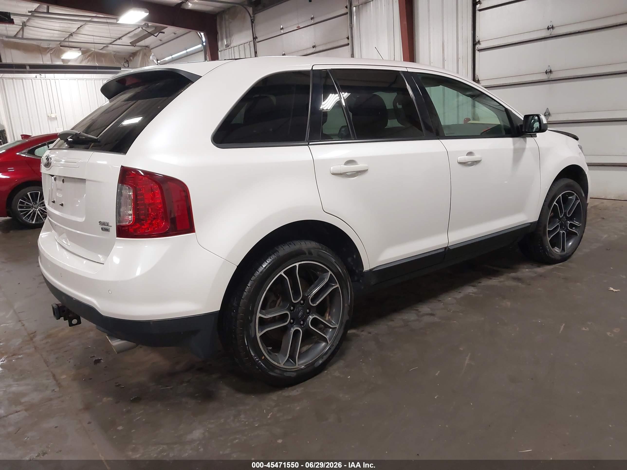 2014 Ford Edge Sel White vin: 2FMDK4JC2EBA23647