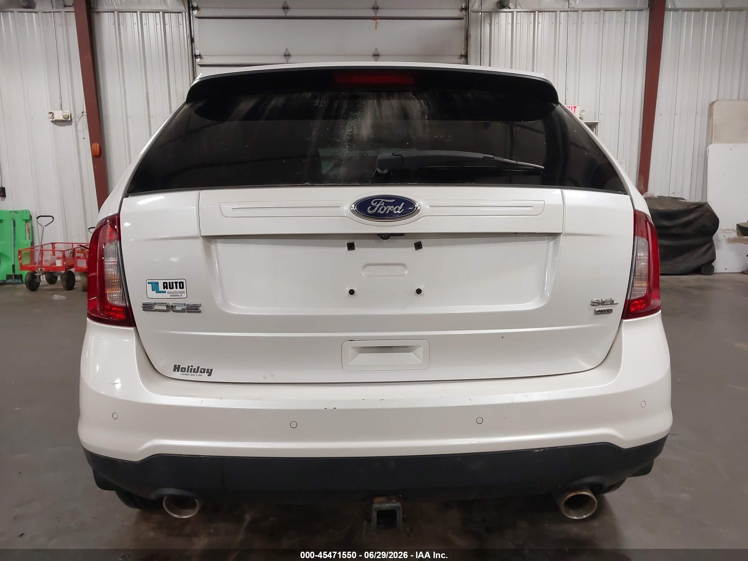 2014 Ford Edge Sel White vin: 2FMDK4JC2EBA23647
