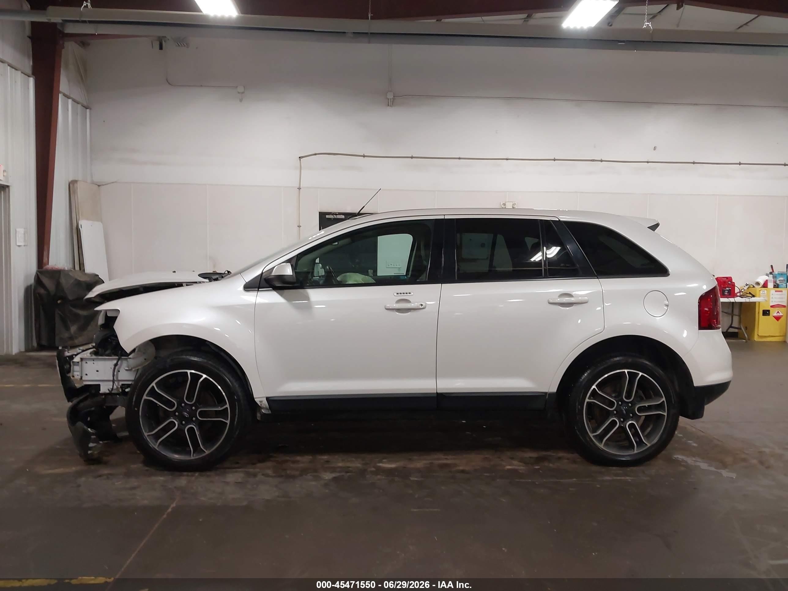 2014 Ford Edge Sel White vin: 2FMDK4JC2EBA23647