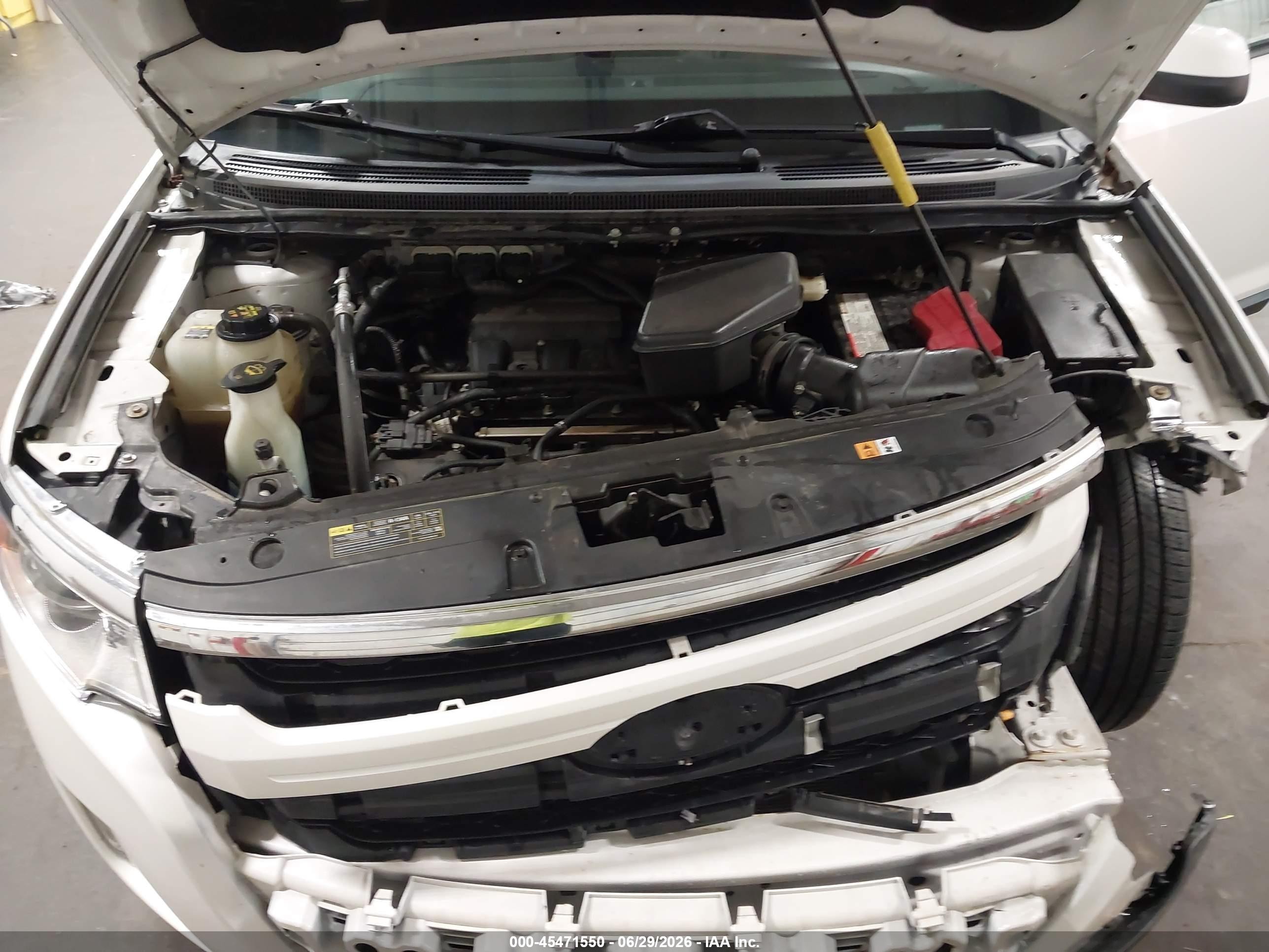 2014 Ford Edge Sel White vin: 2FMDK4JC2EBA23647
