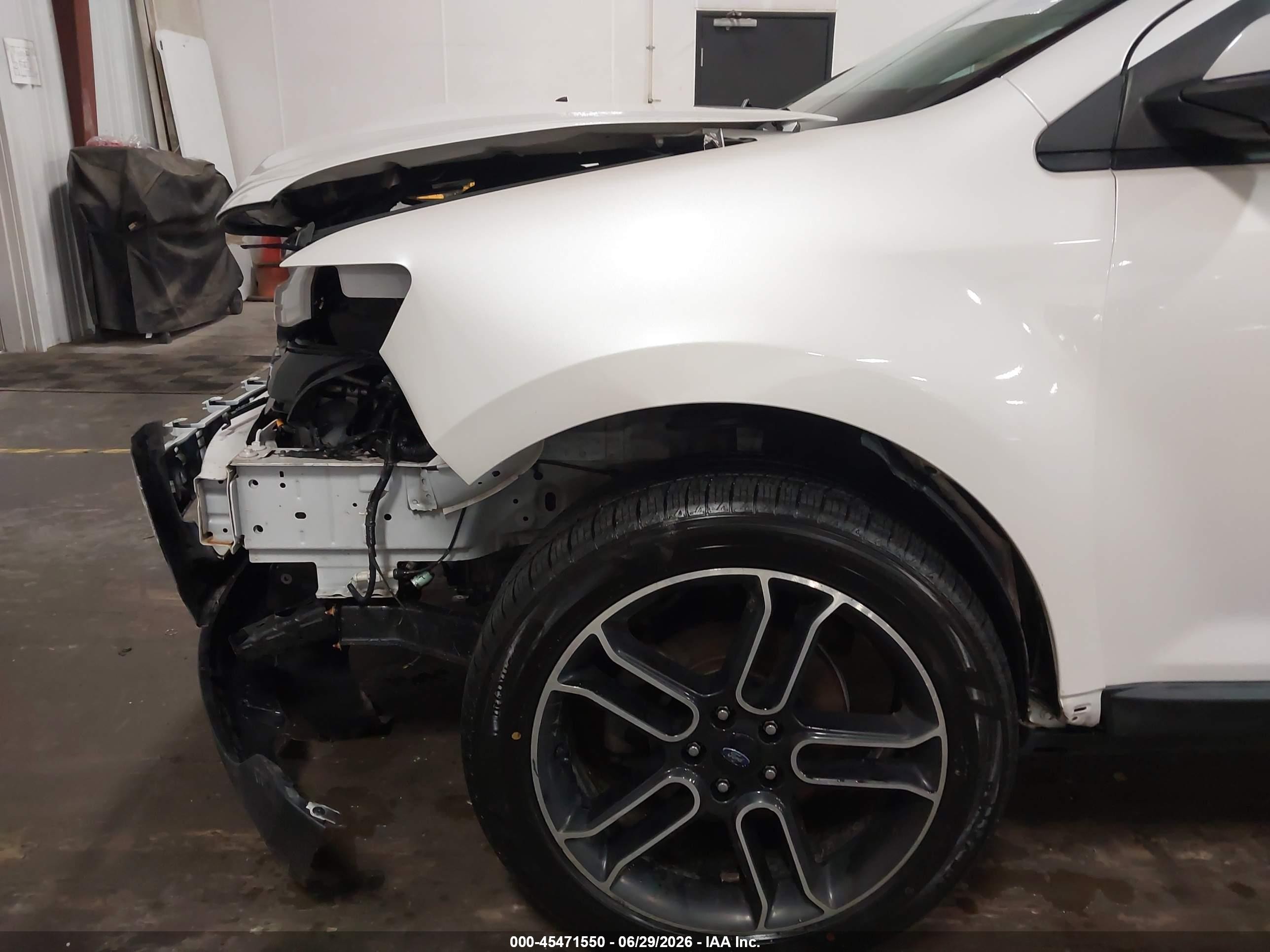 2014 Ford Edge Sel White vin: 2FMDK4JC2EBA23647