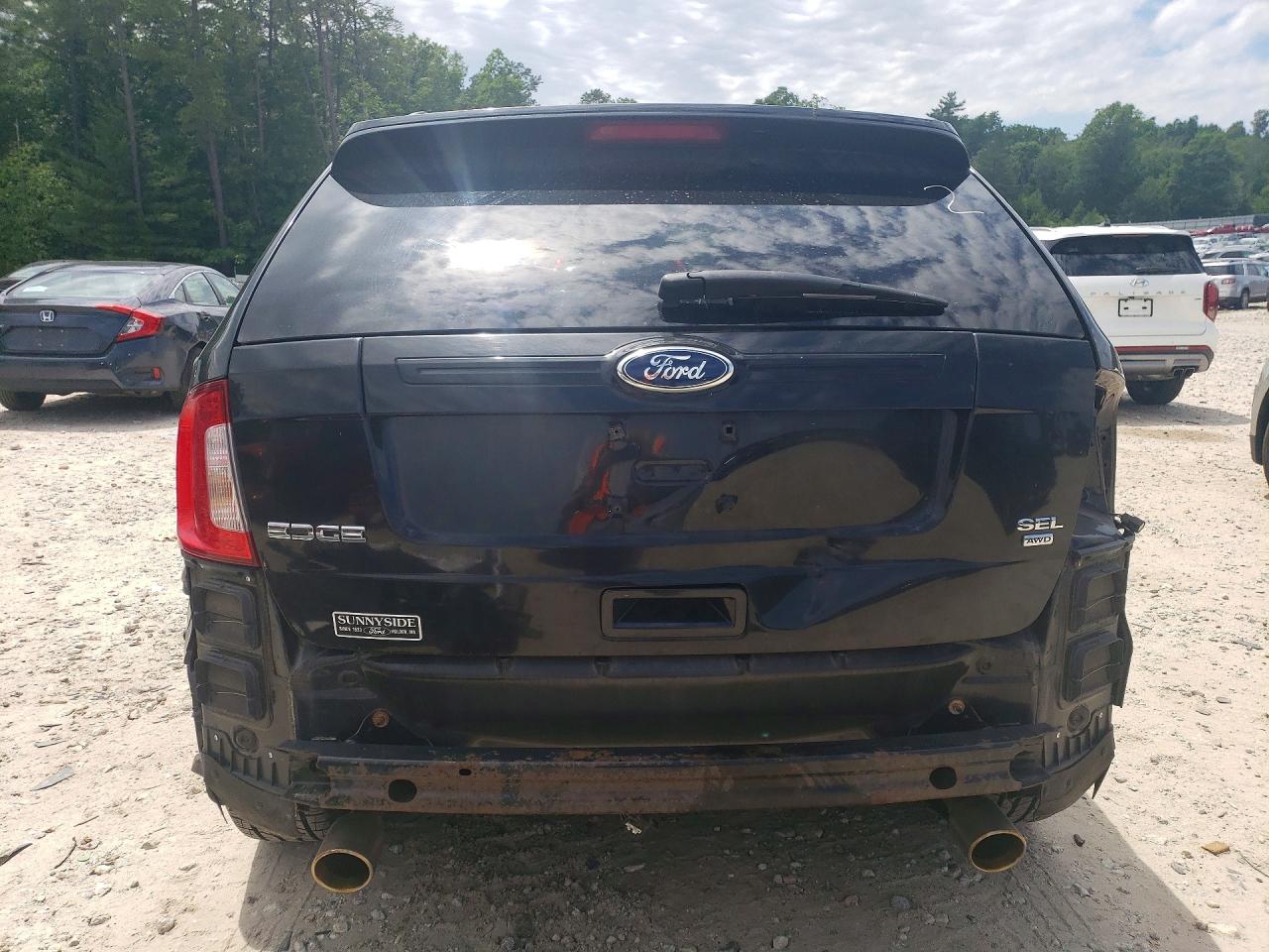 2014 Ford Edge Sel Black vin: 2FMDK4JC2EBA84223