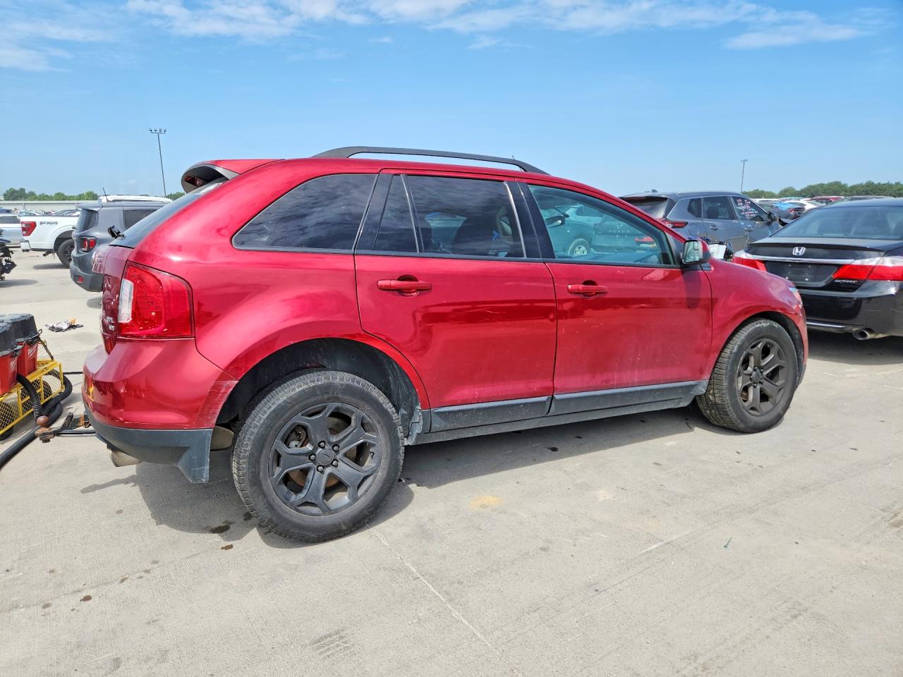 2014 Ford Edge Sel Red vin: 2FMDK4JC2EBB00467