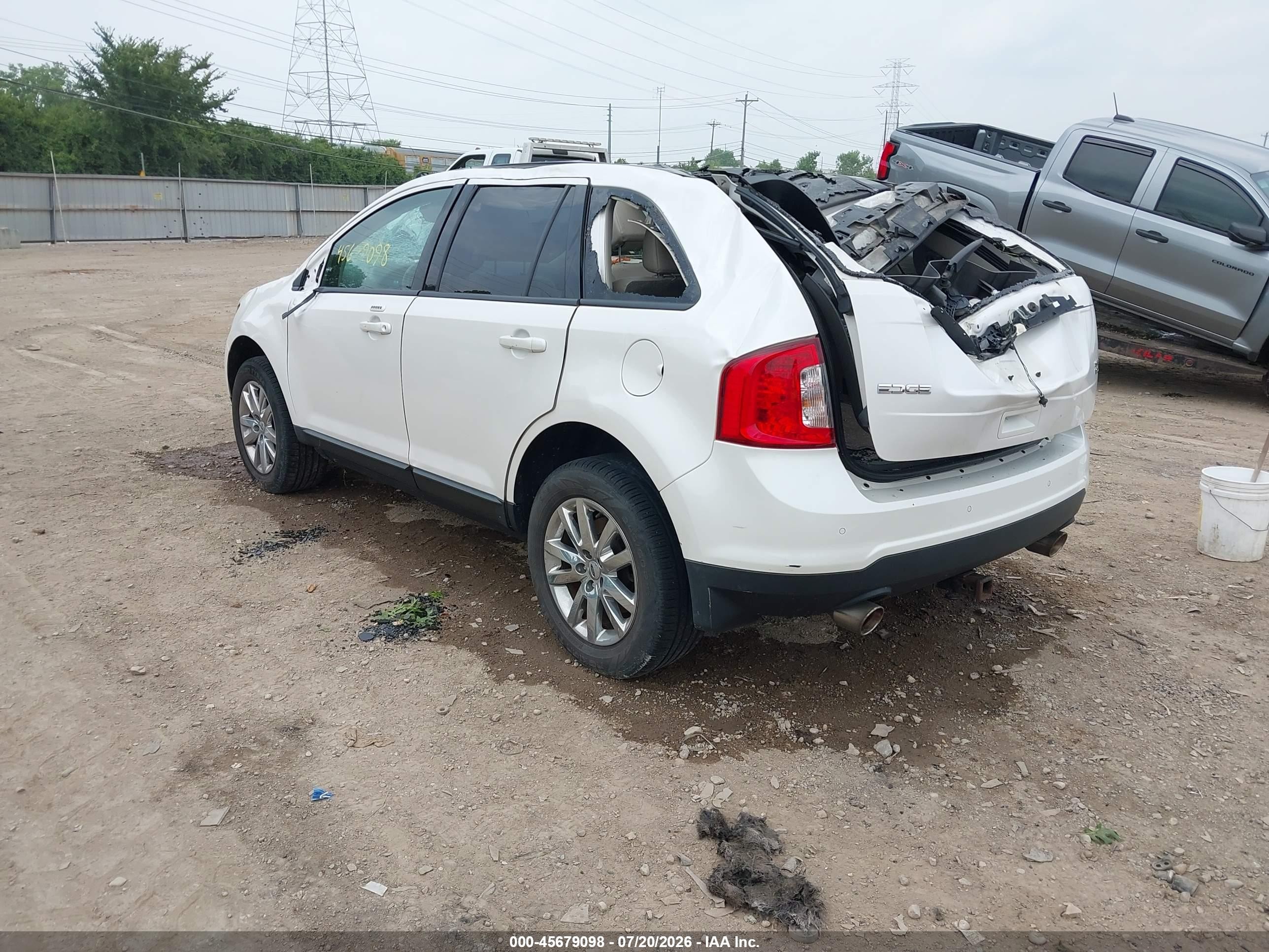 2014 Ford Edge Sel White vin: 2FMDK4JC2EBB11484