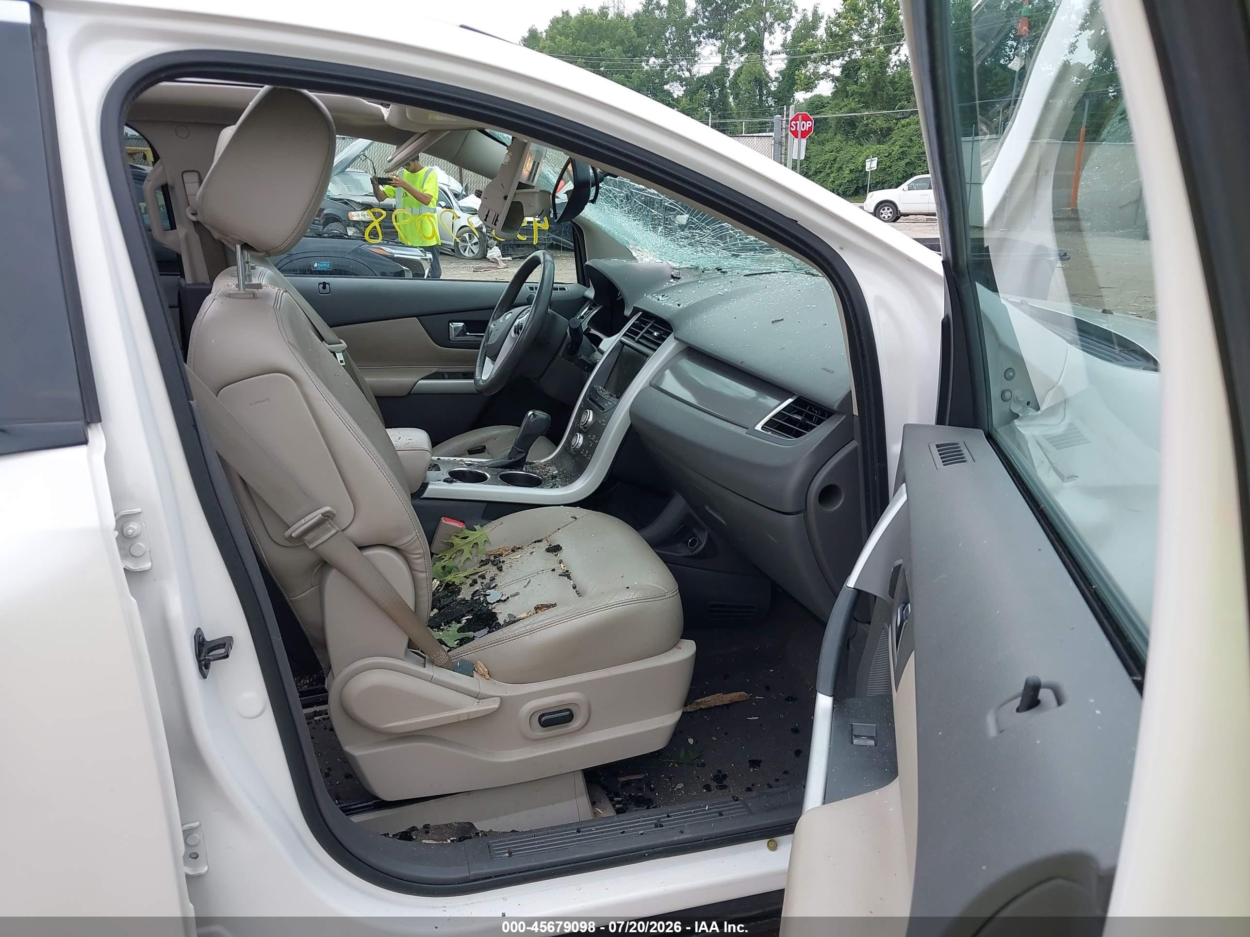 2014 Ford Edge Sel White vin: 2FMDK4JC2EBB11484