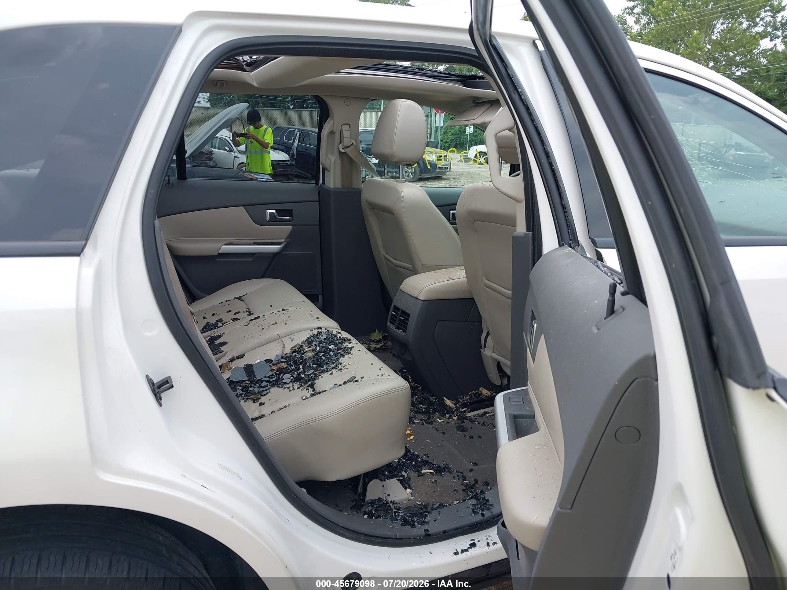 2014 Ford Edge Sel White vin: 2FMDK4JC2EBB11484