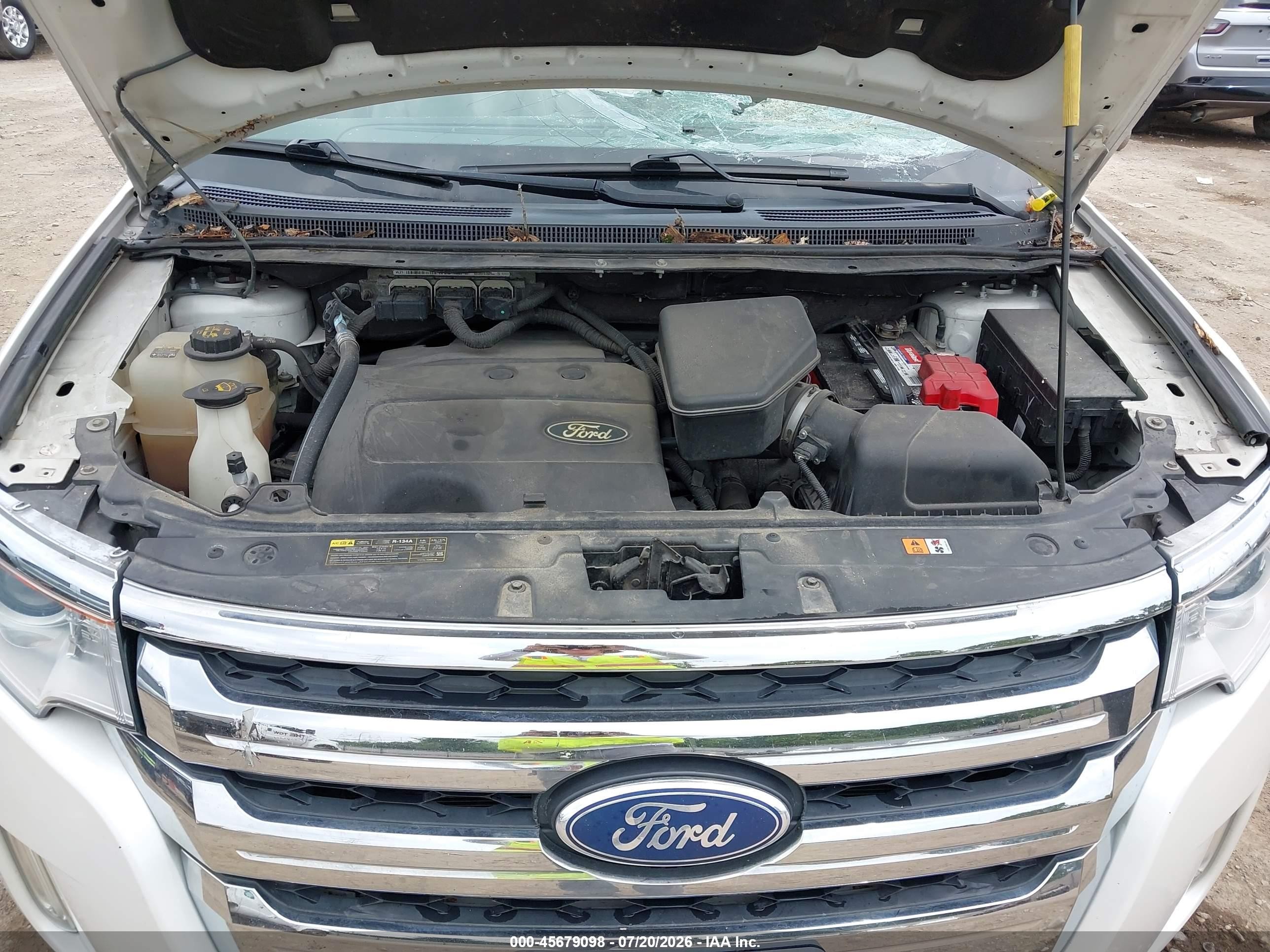 2014 Ford Edge Sel White vin: 2FMDK4JC2EBB11484