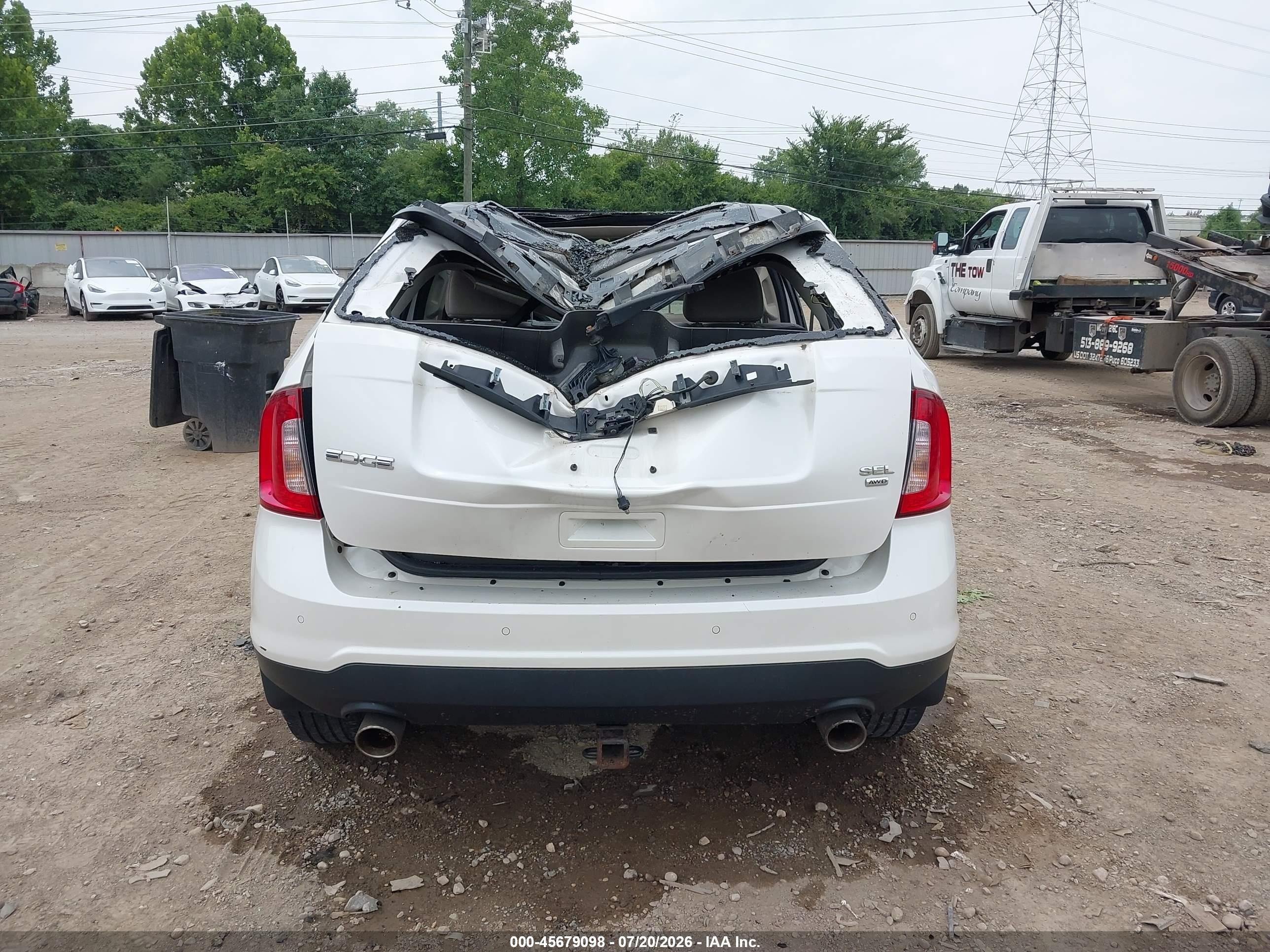 2014 Ford Edge Sel White vin: 2FMDK4JC2EBB11484
