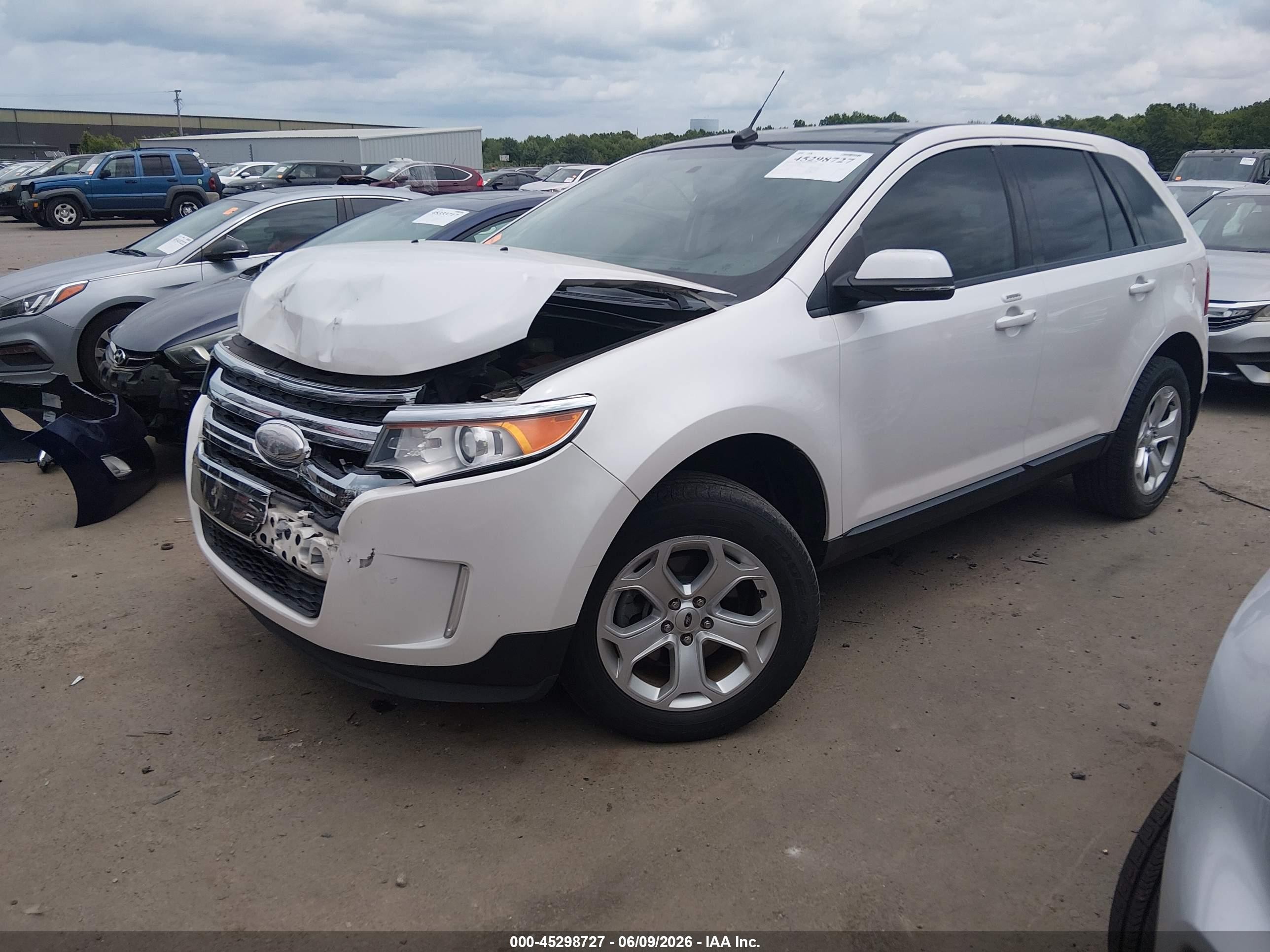 2014 Ford Edge Sel White vin: 2FMDK4JC2EBB28768