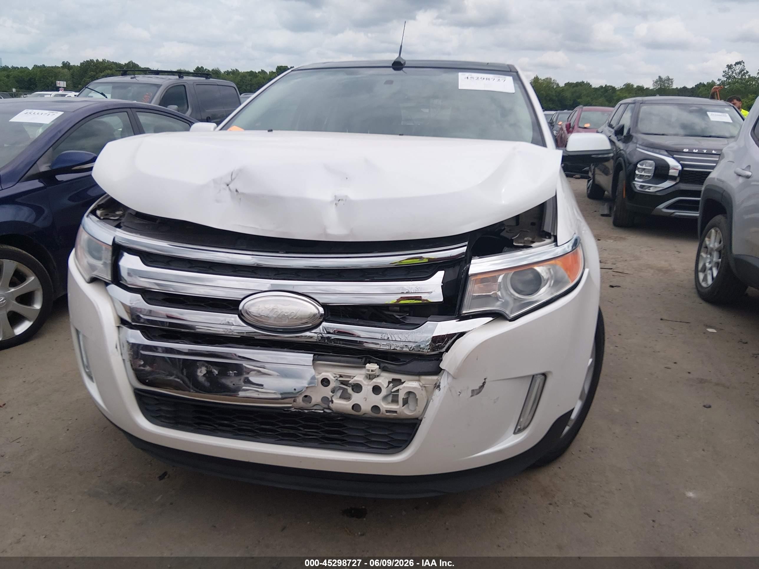 2014 Ford Edge Sel White vin: 2FMDK4JC2EBB28768