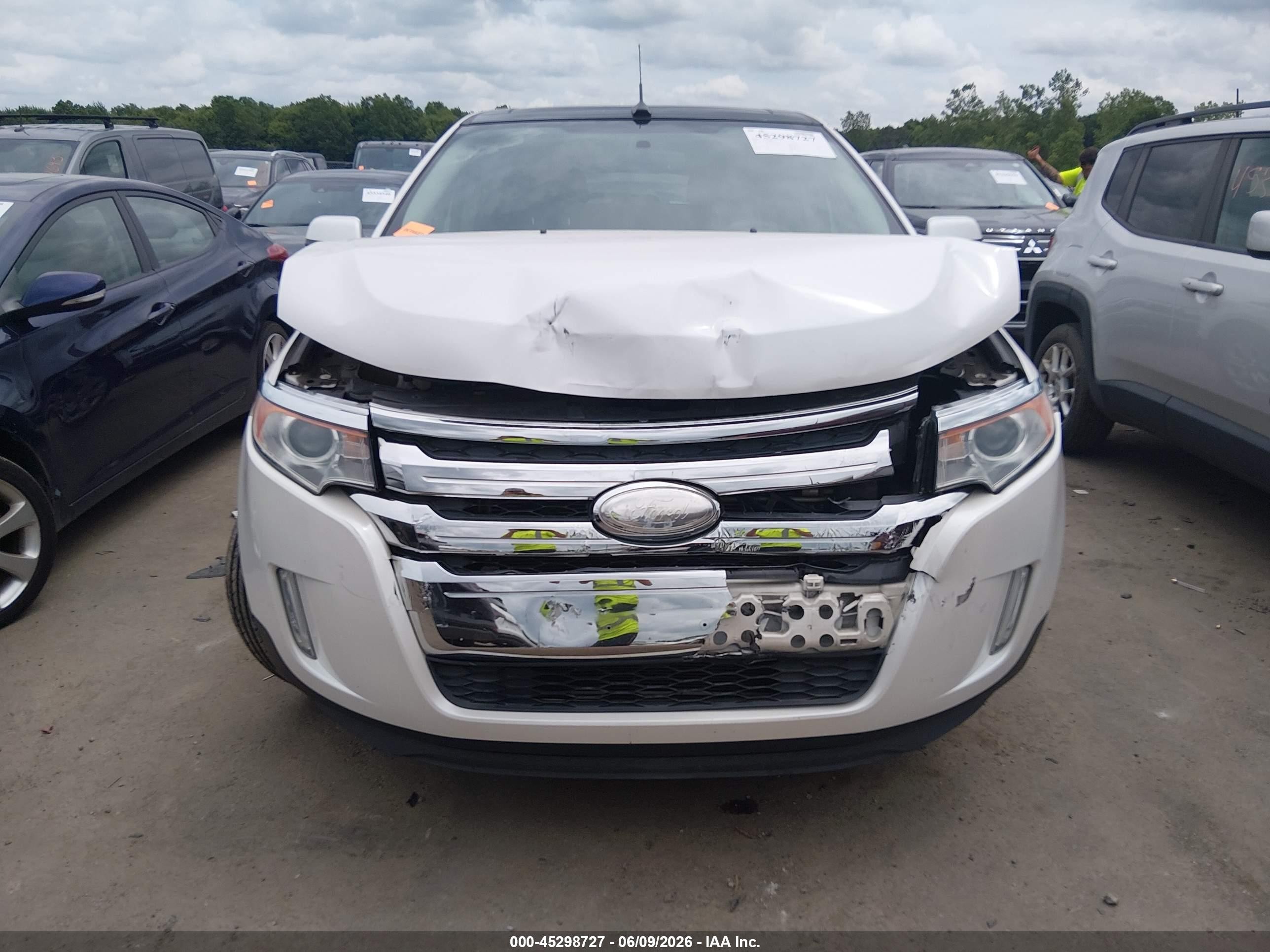 2014 Ford Edge Sel White vin: 2FMDK4JC2EBB28768
