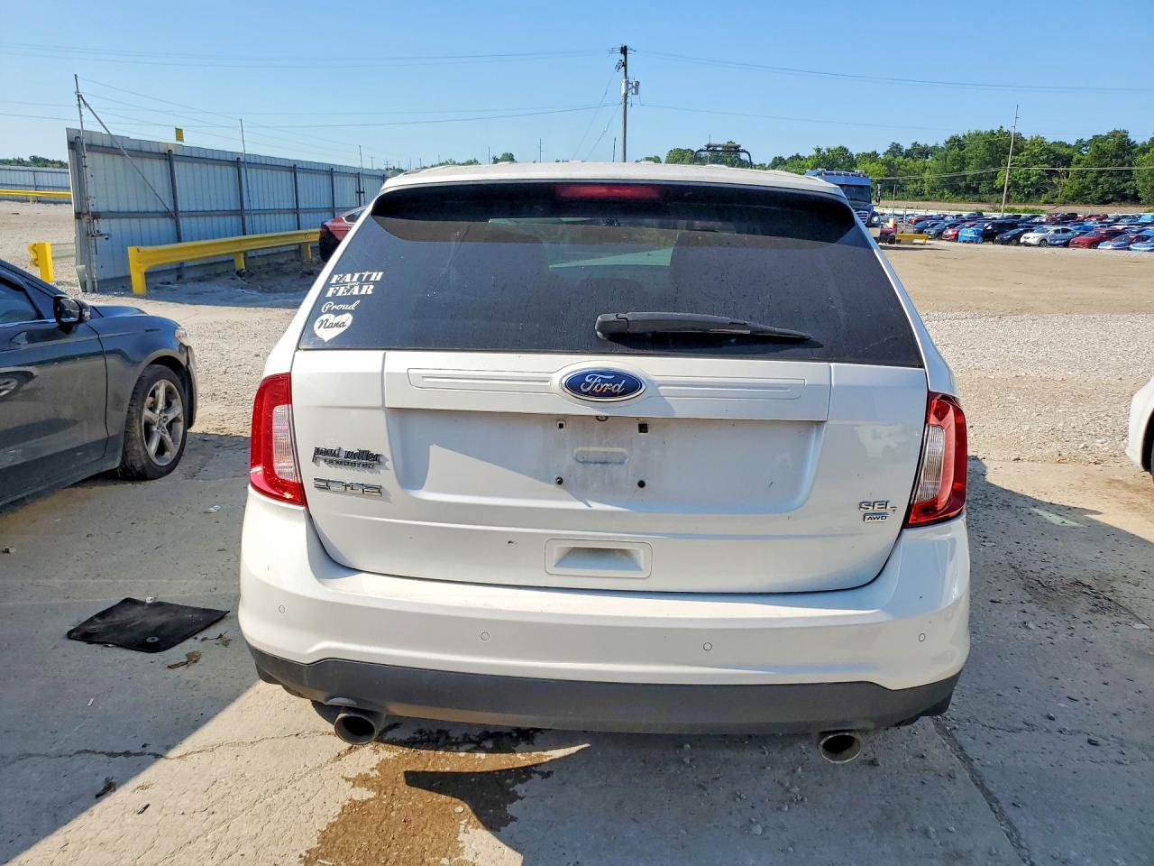 2014 Ford Edge Sel White vin: 2FMDK4JC2EBB51743