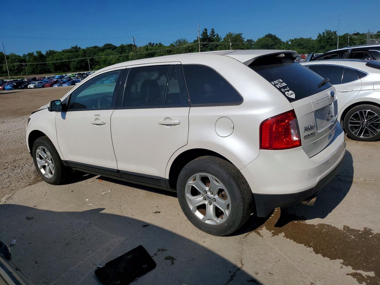 2014 Ford Edge Sel White vin: 2FMDK4JC2EBB51743