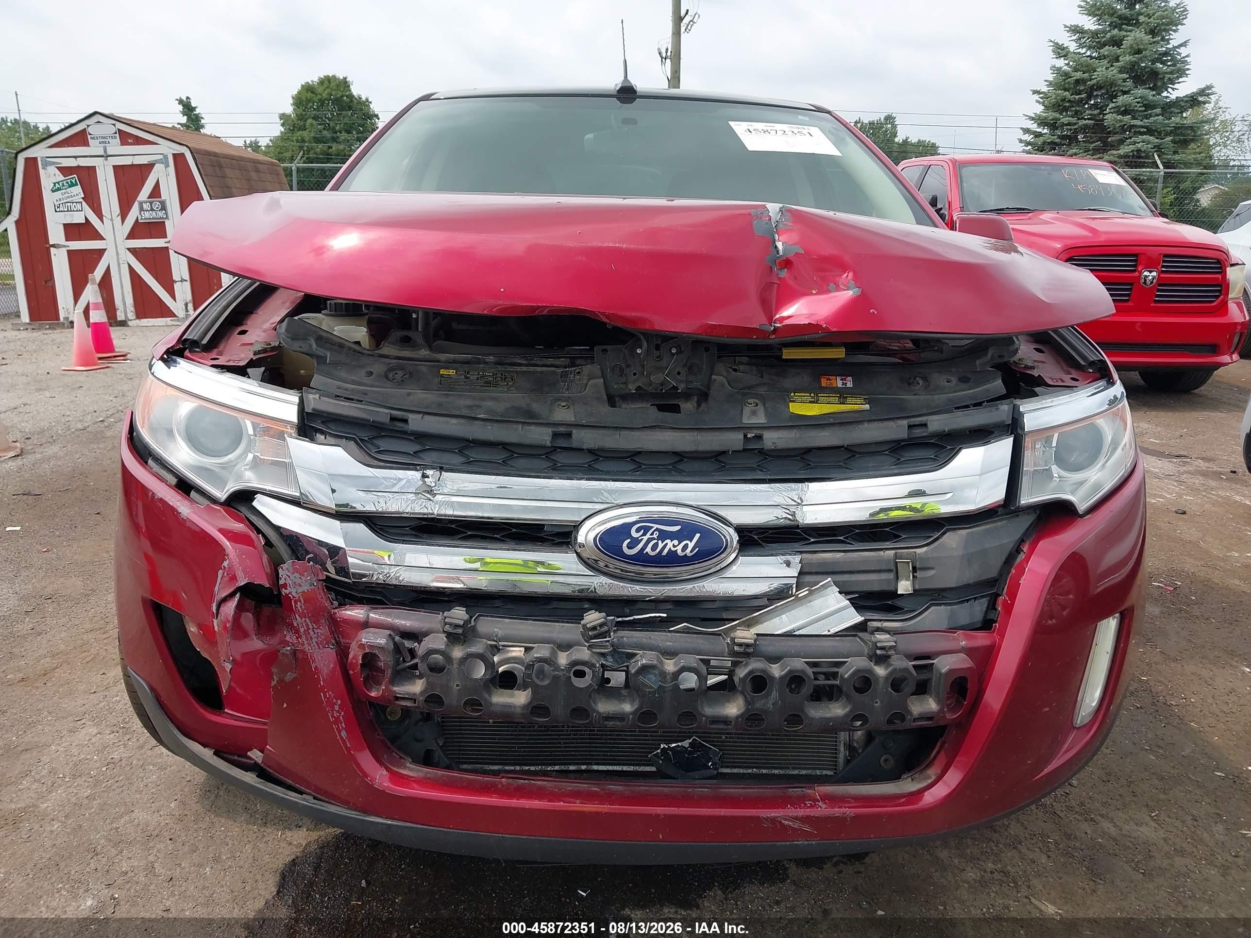 2014 Ford Edge Sel Red vin: 2FMDK4JC2EBB63309