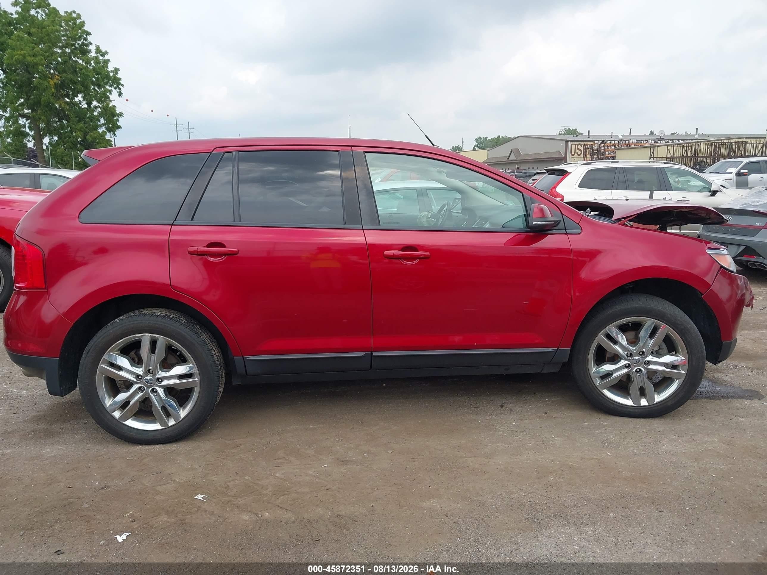 2014 Ford Edge Sel Red vin: 2FMDK4JC2EBB63309
