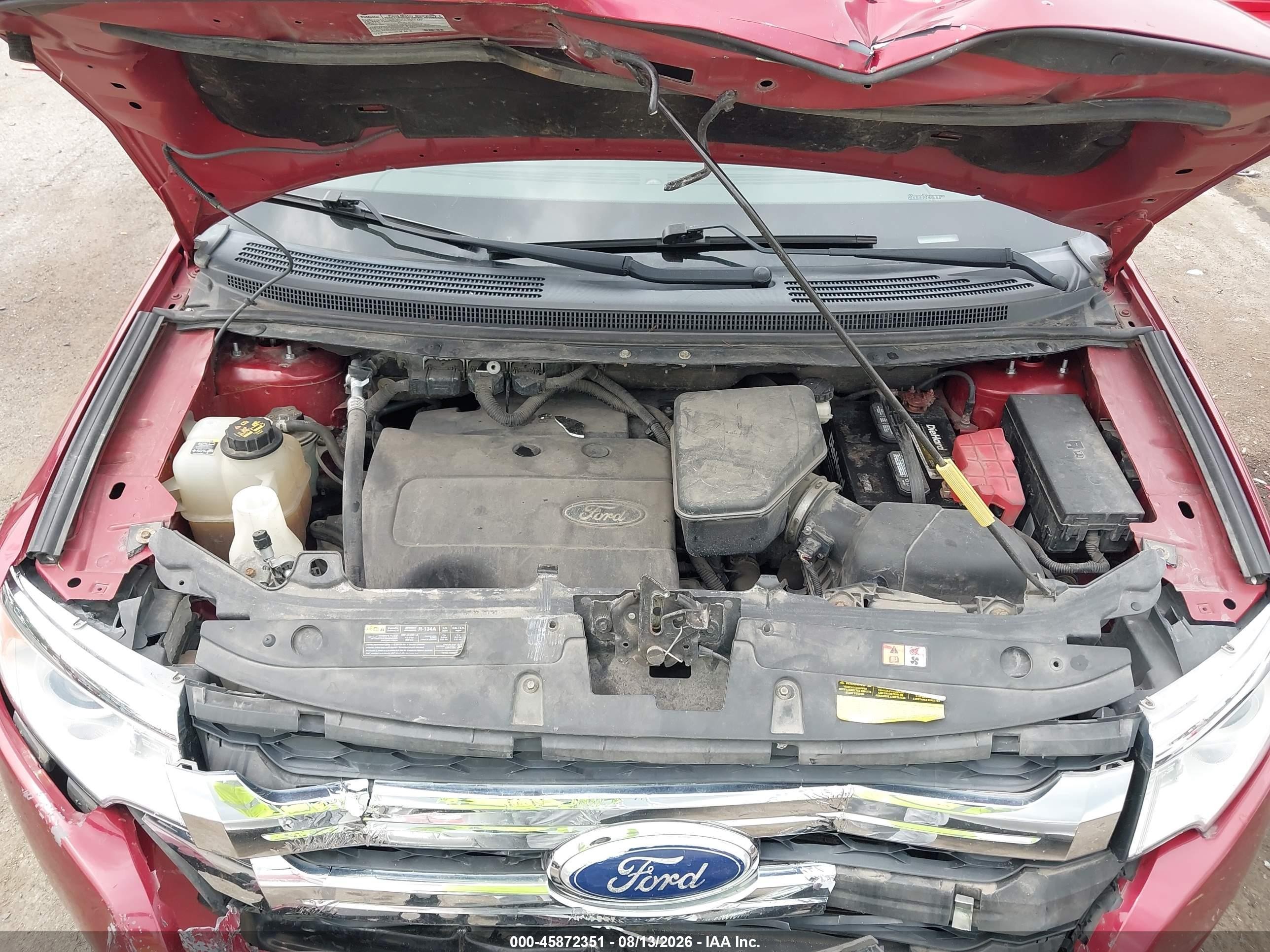 2014 Ford Edge Sel Red vin: 2FMDK4JC2EBB63309