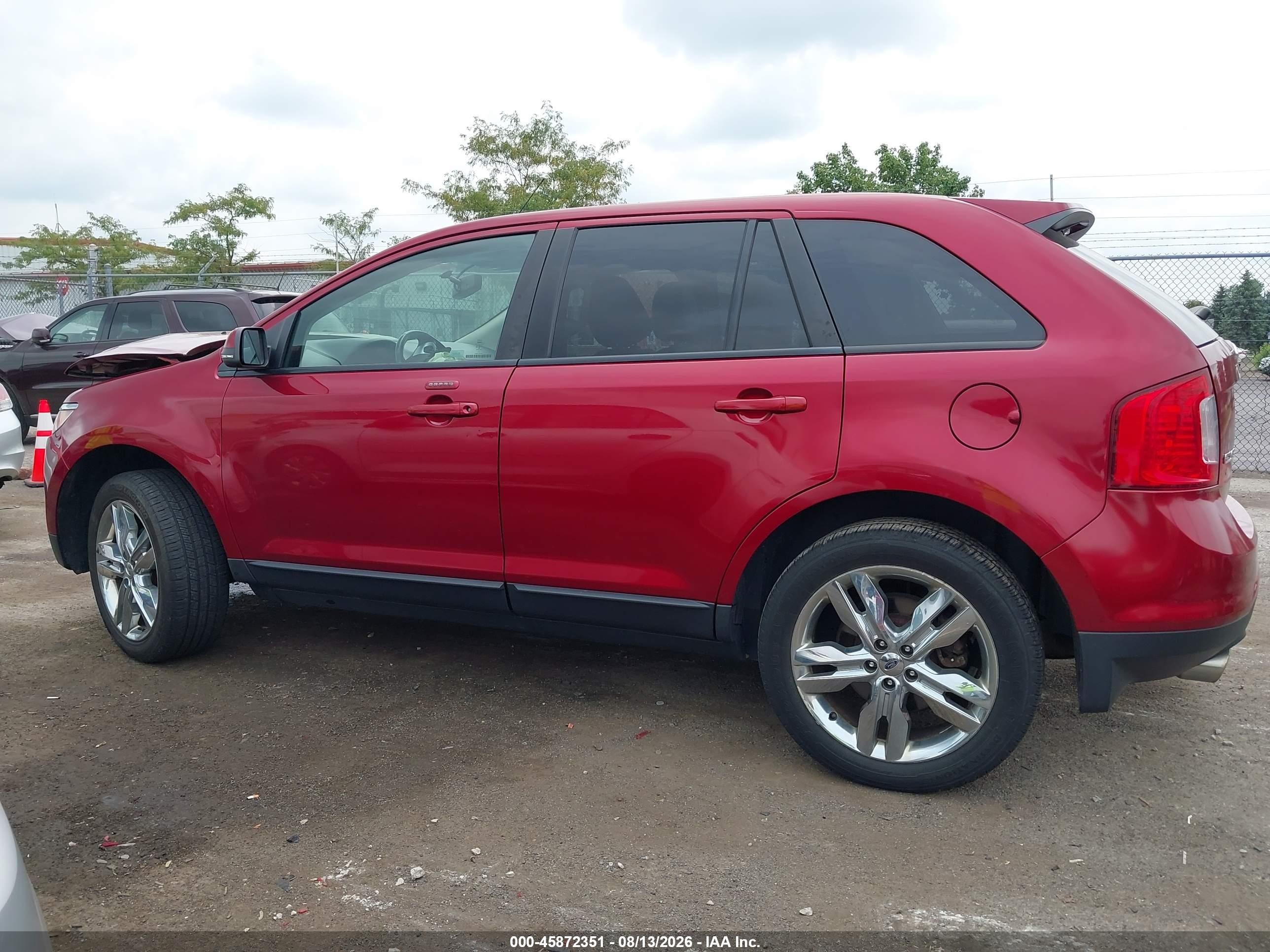 2014 Ford Edge Sel Red vin: 2FMDK4JC2EBB63309