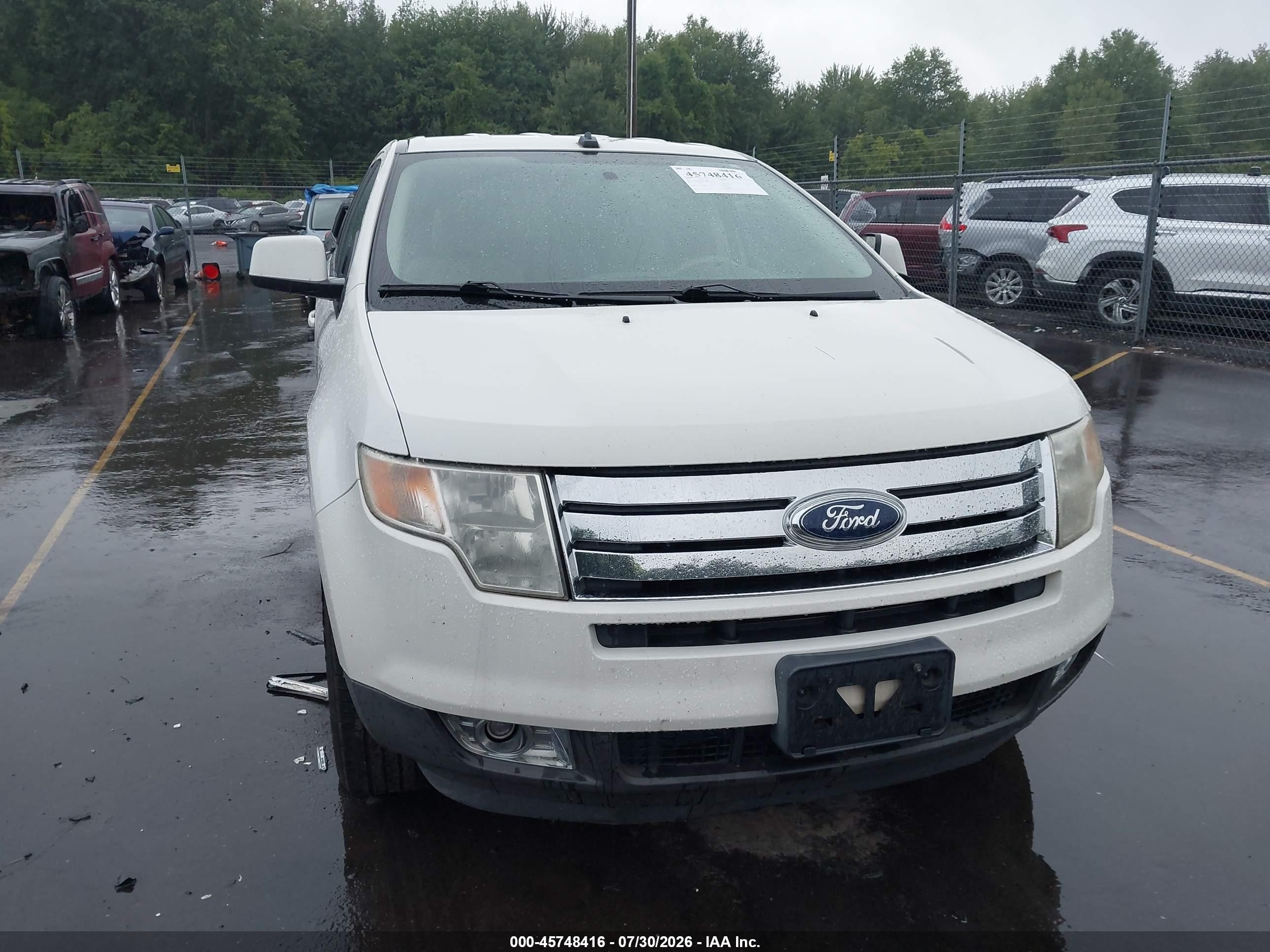 2010 Ford Edge Sel White vin: 2FMDK4JC3ABA24509