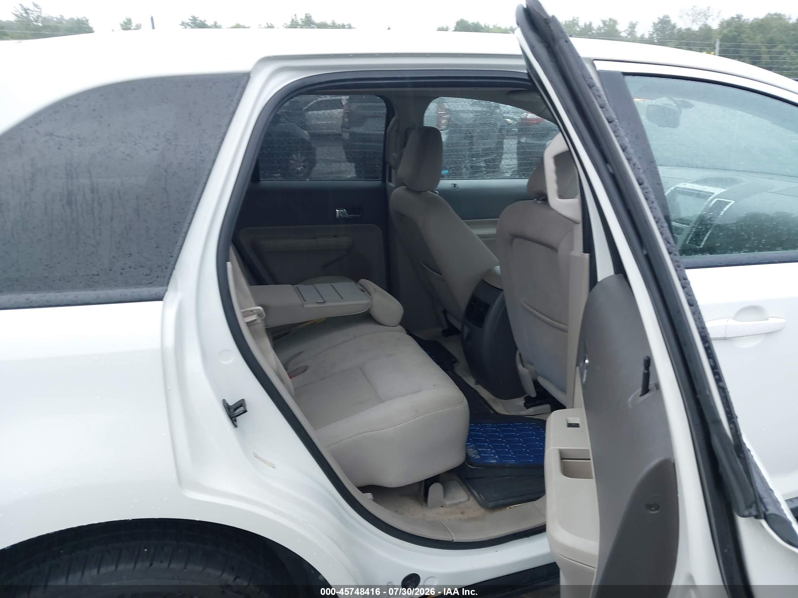 2010 Ford Edge Sel White vin: 2FMDK4JC3ABA24509