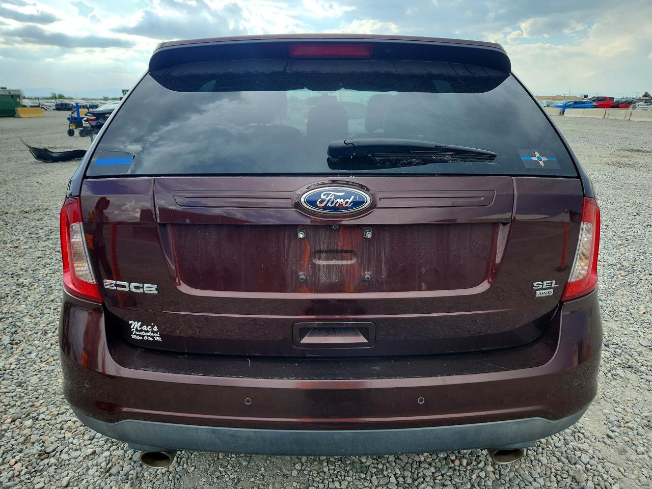 2012 Ford Edge Sel Burgundy vin: 2FMDK4JC3CBA27686