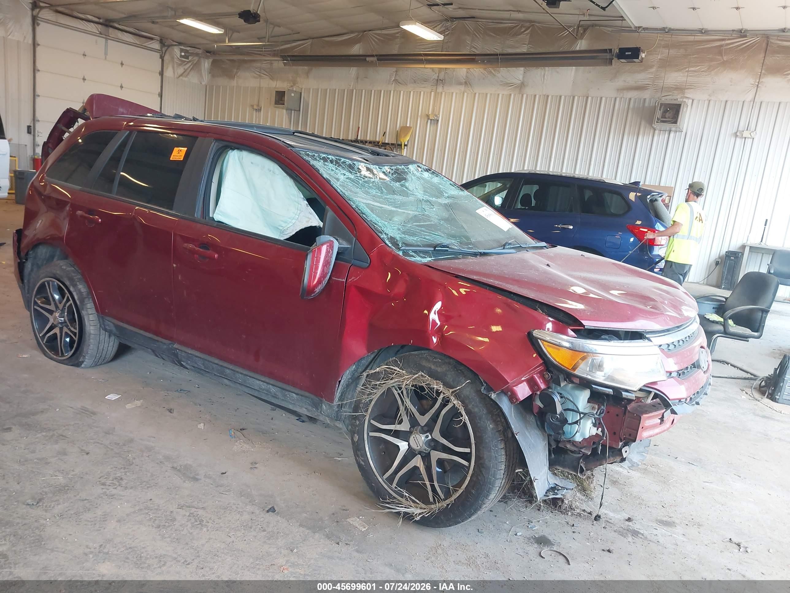 2013 Ford Edge Sel Red vin: 2FMDK4JC3DBA88828