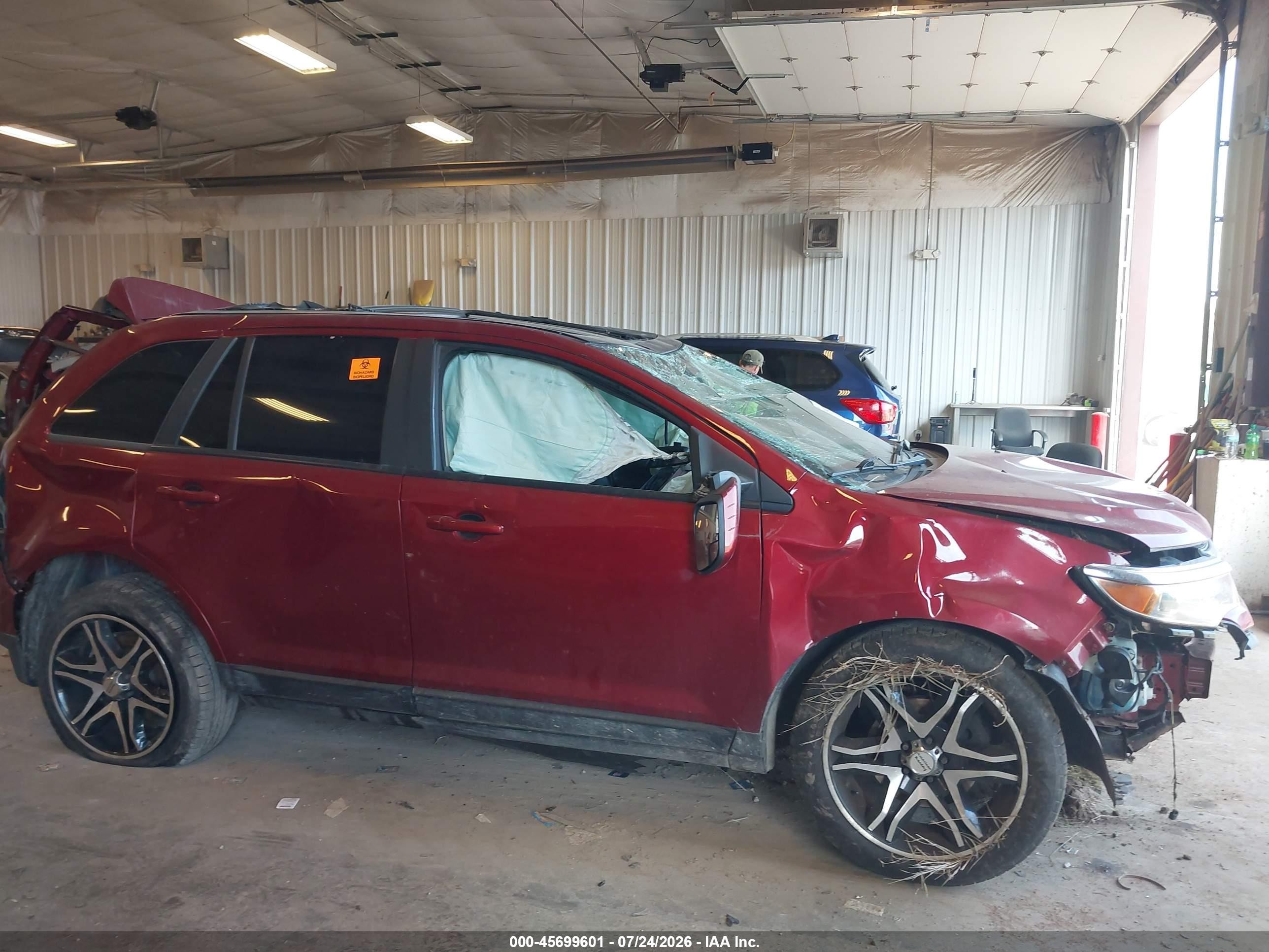 2013 Ford Edge Sel Red vin: 2FMDK4JC3DBA88828