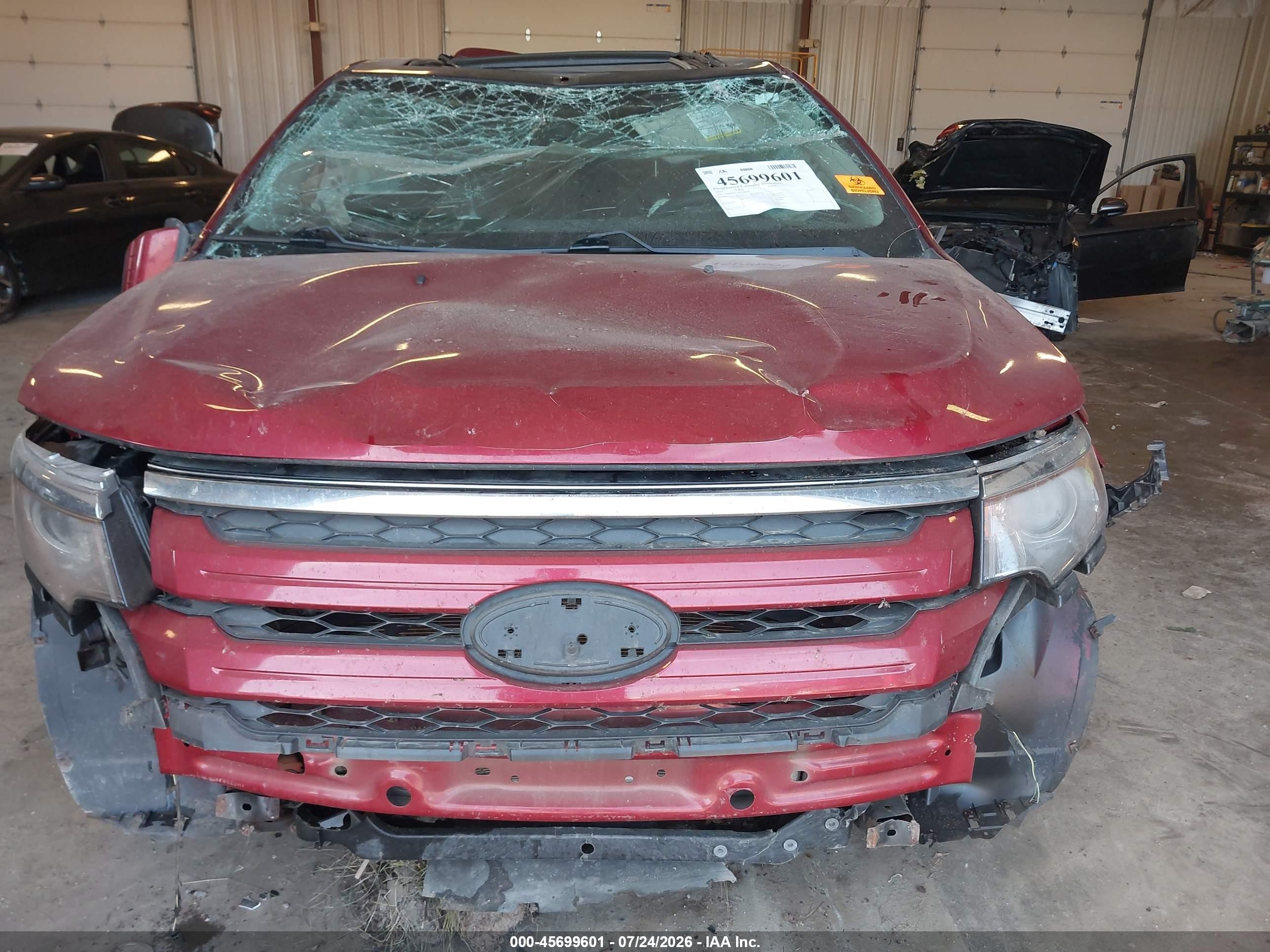 2013 Ford Edge Sel Red vin: 2FMDK4JC3DBA88828