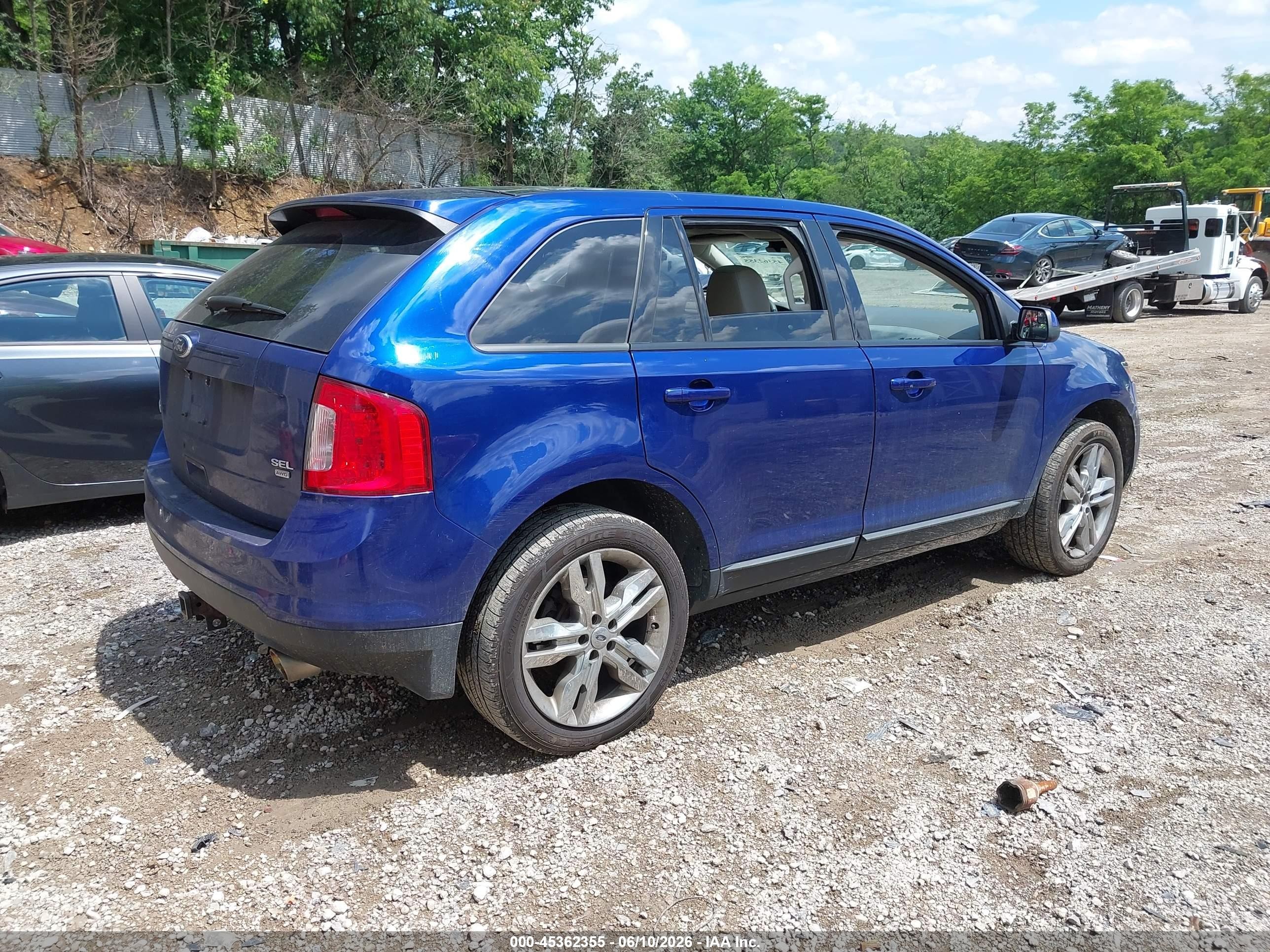 2013 Ford Edge Sel Blue vin: 2FMDK4JC3DBA97271