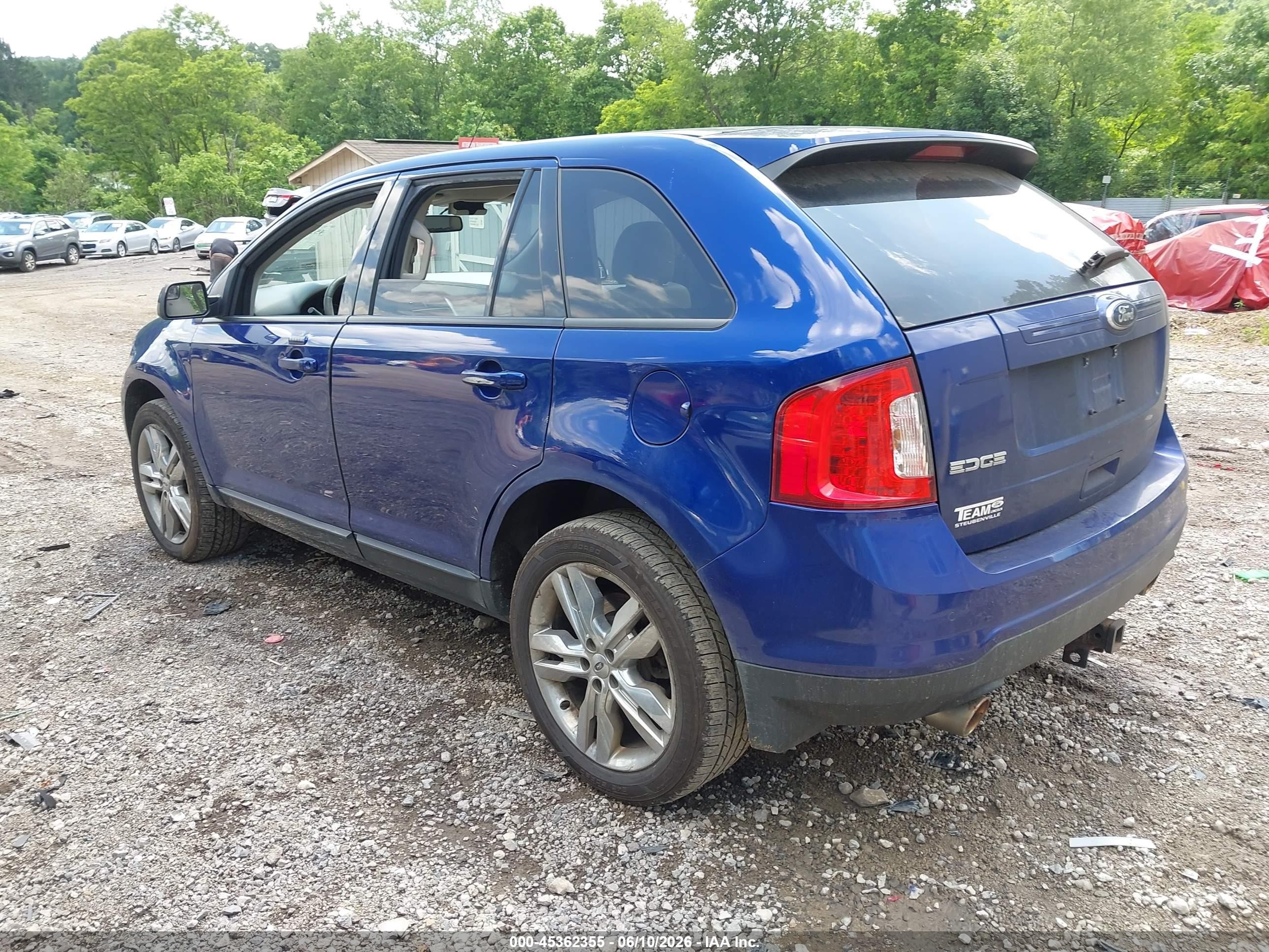 2013 Ford Edge Sel Blue vin: 2FMDK4JC3DBA97271