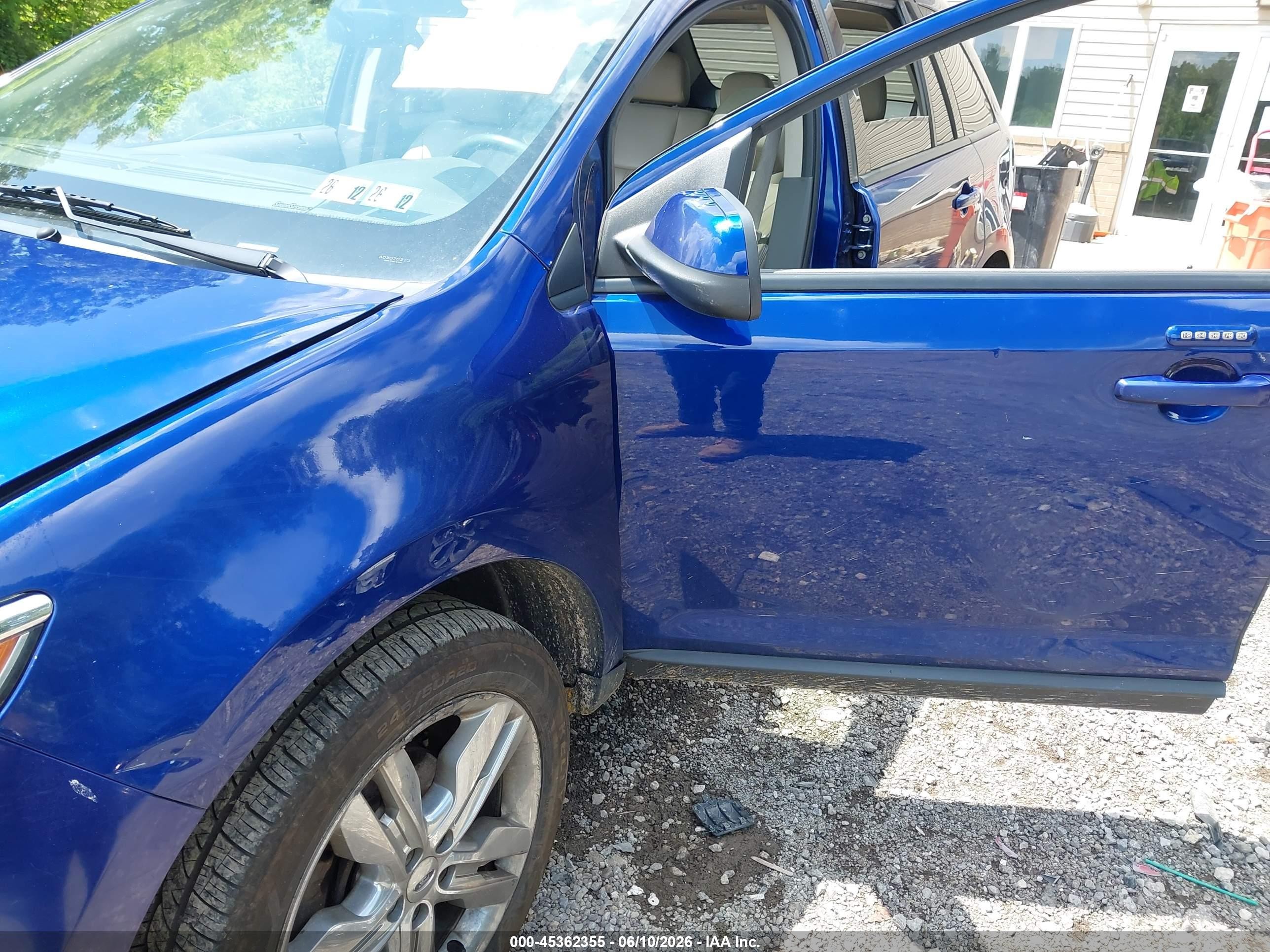 2013 Ford Edge Sel Blue vin: 2FMDK4JC3DBA97271