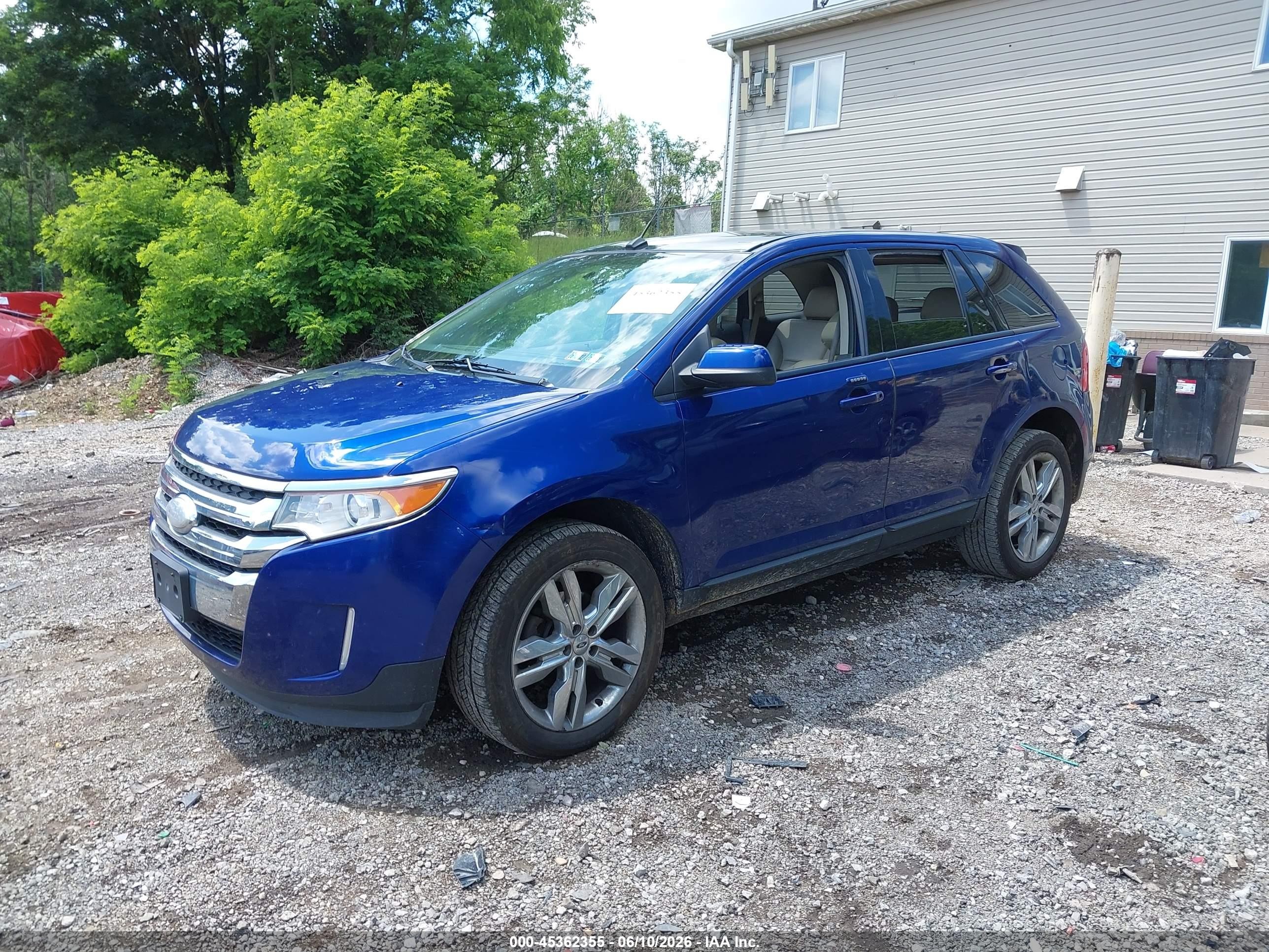2013 Ford Edge Sel Blue vin: 2FMDK4JC3DBA97271