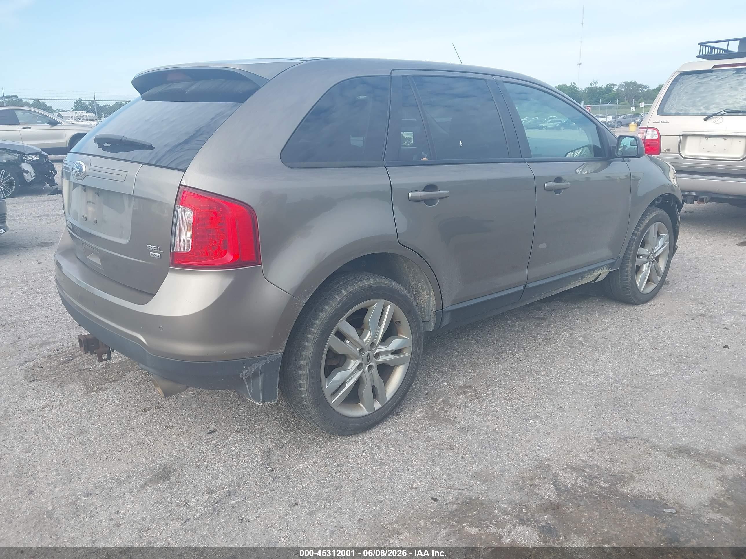 2013 Ford Edge Sel Серый vin: 2FMDK4JC3DBB20922