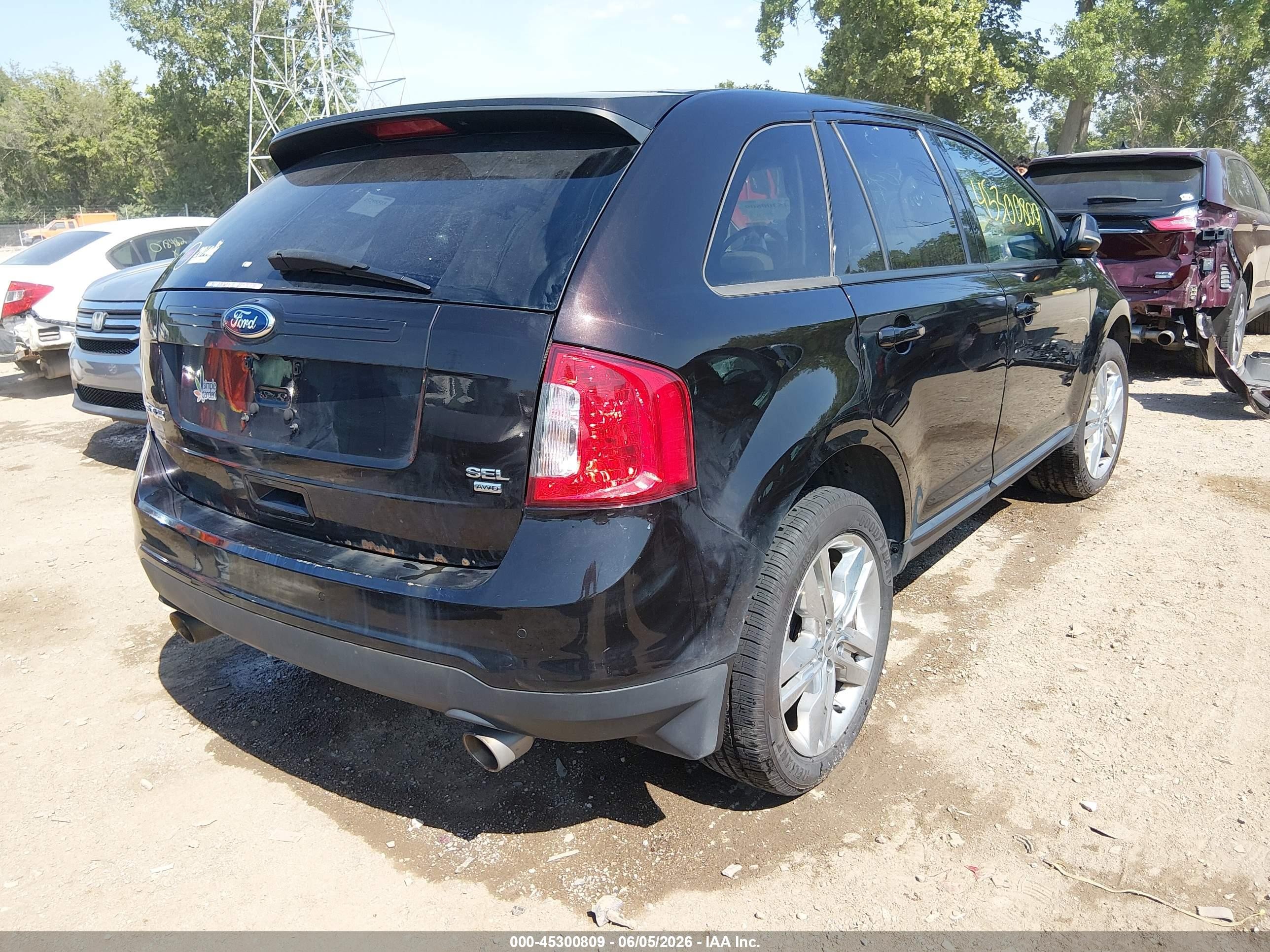 2013 Ford Edge Sel Black vin: 2FMDK4JC3DBB36506