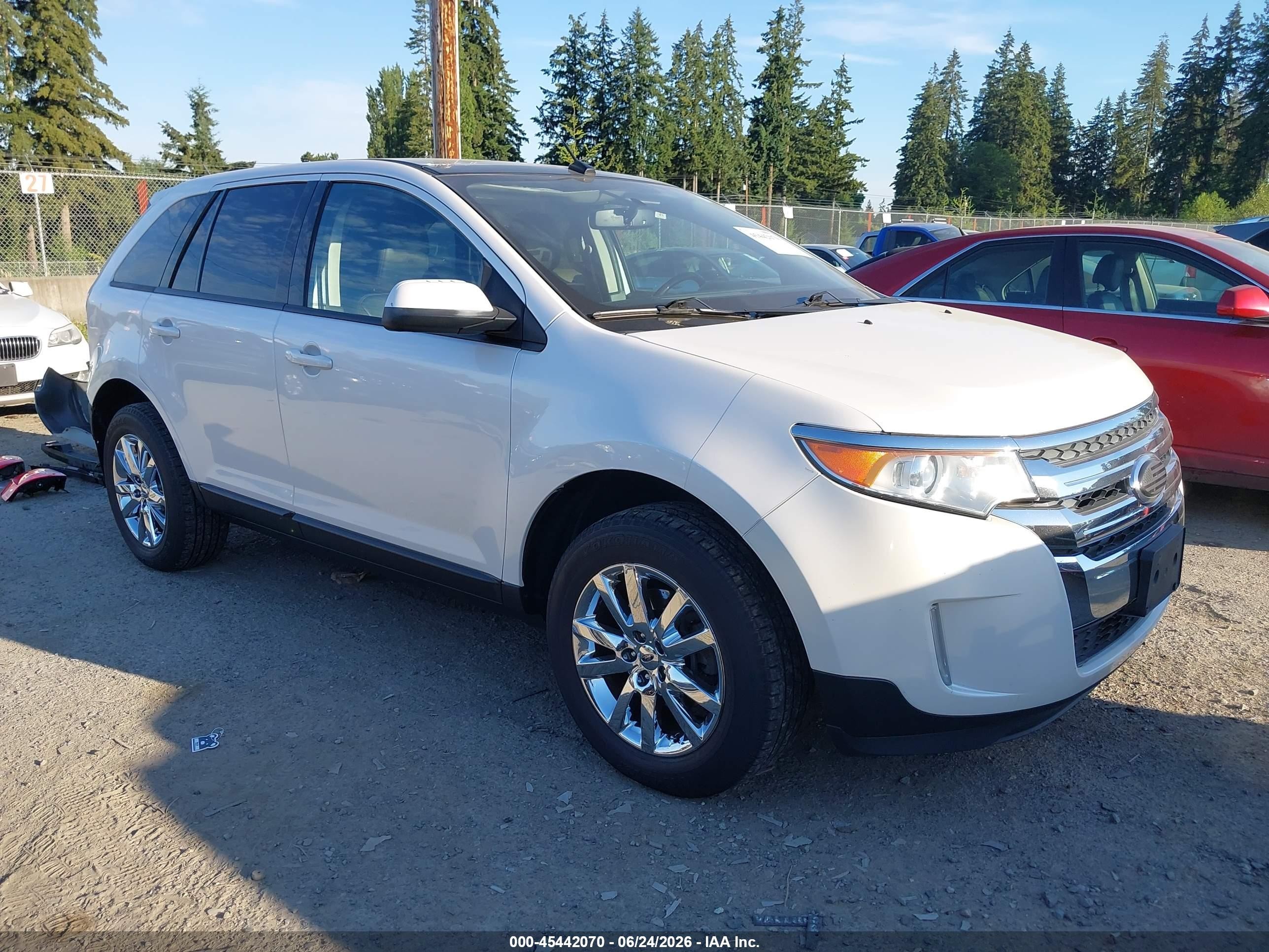 2013 Ford Edge Sel White vin: 2FMDK4JC3DBB67304