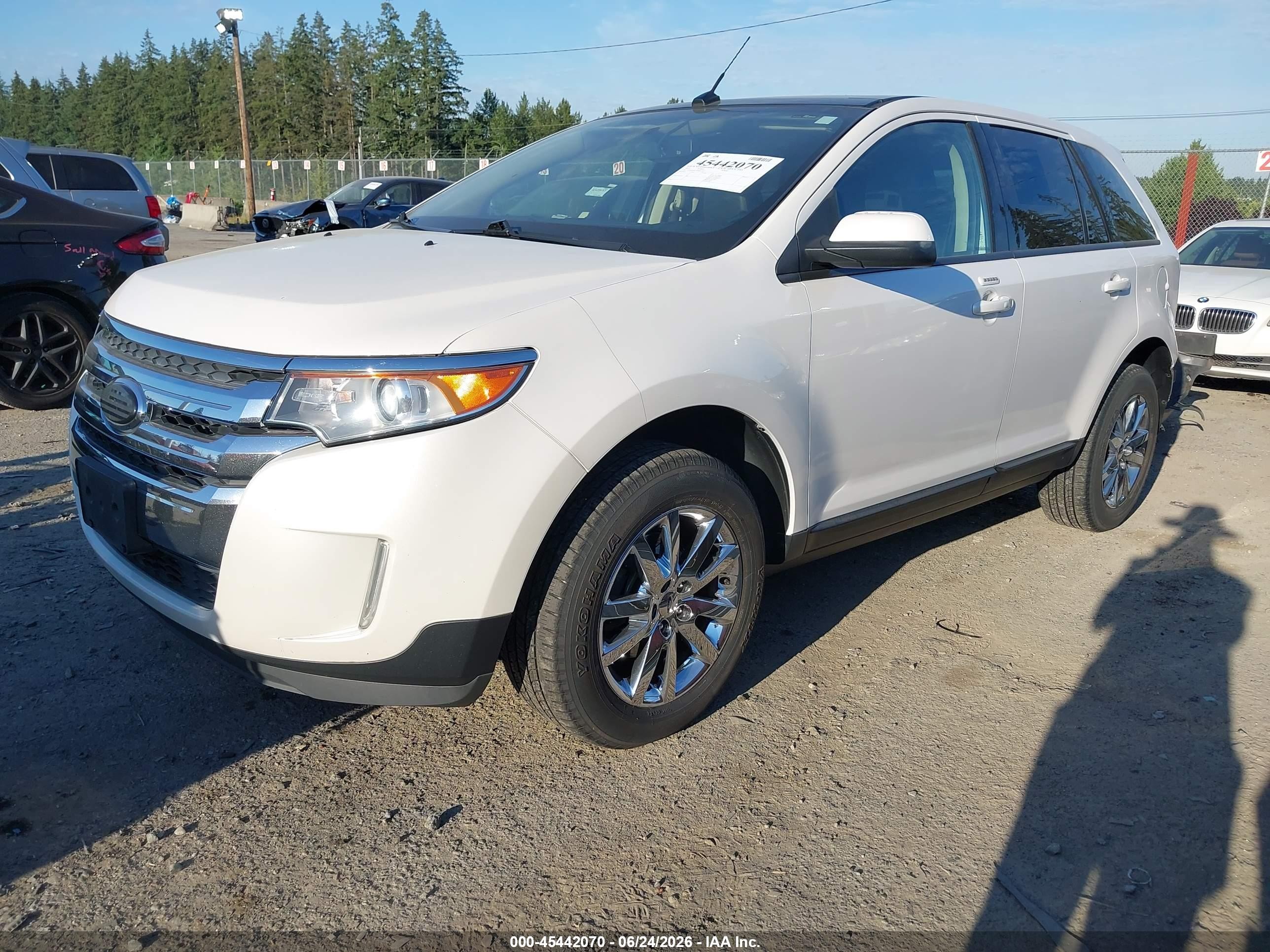 2013 Ford Edge Sel White vin: 2FMDK4JC3DBB67304
