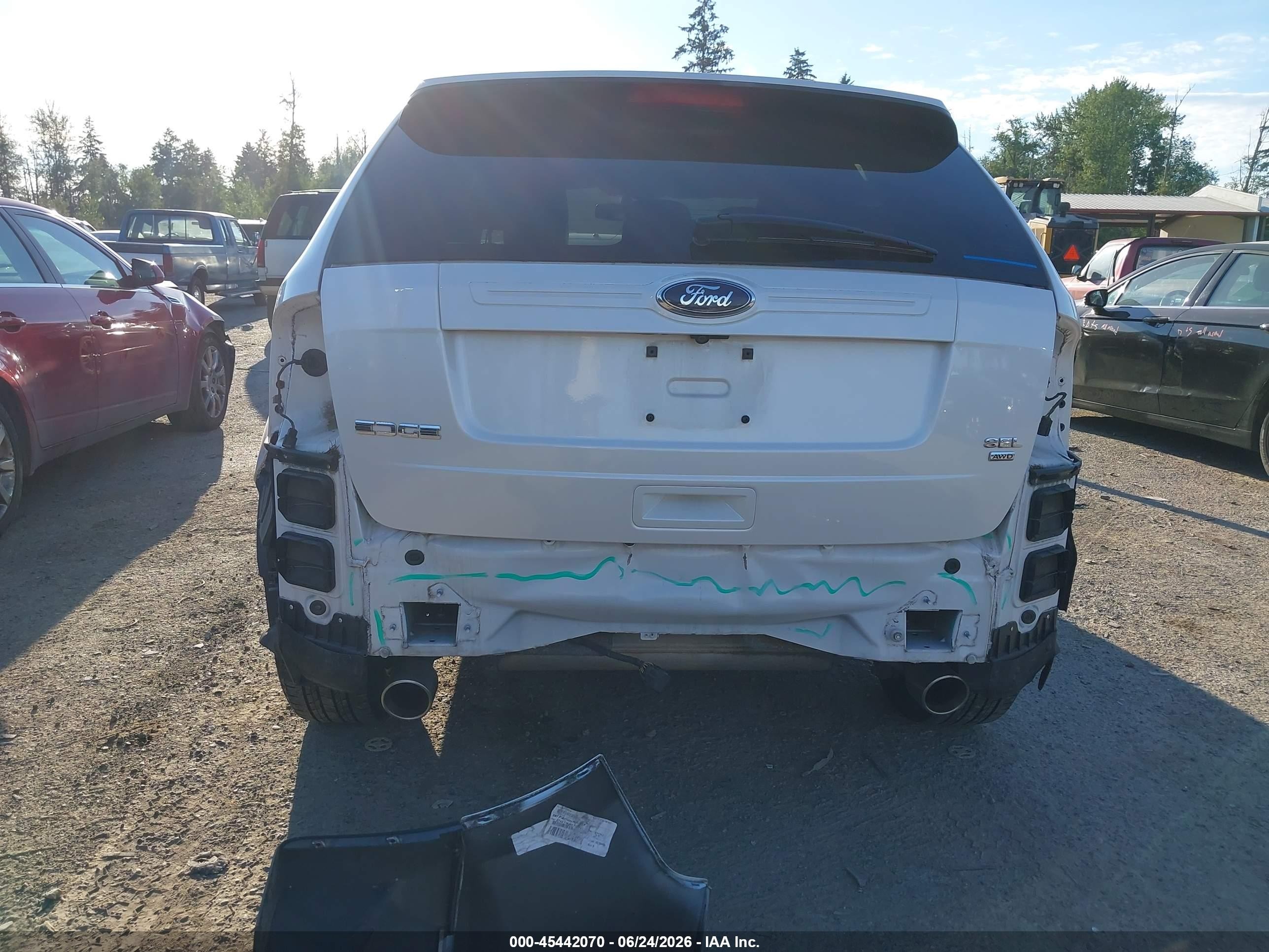 2013 Ford Edge Sel White vin: 2FMDK4JC3DBB67304