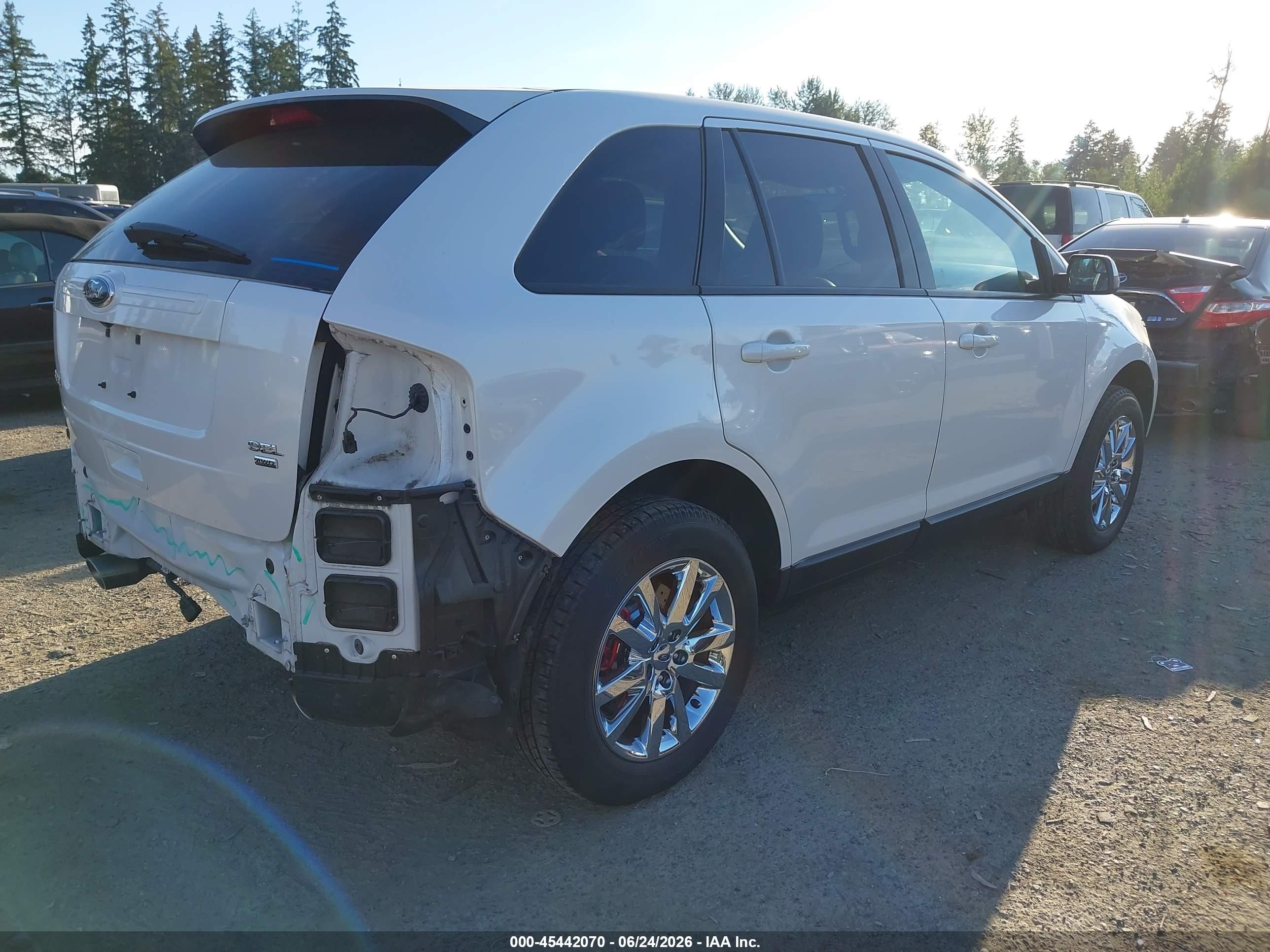 2013 Ford Edge Sel White vin: 2FMDK4JC3DBB67304