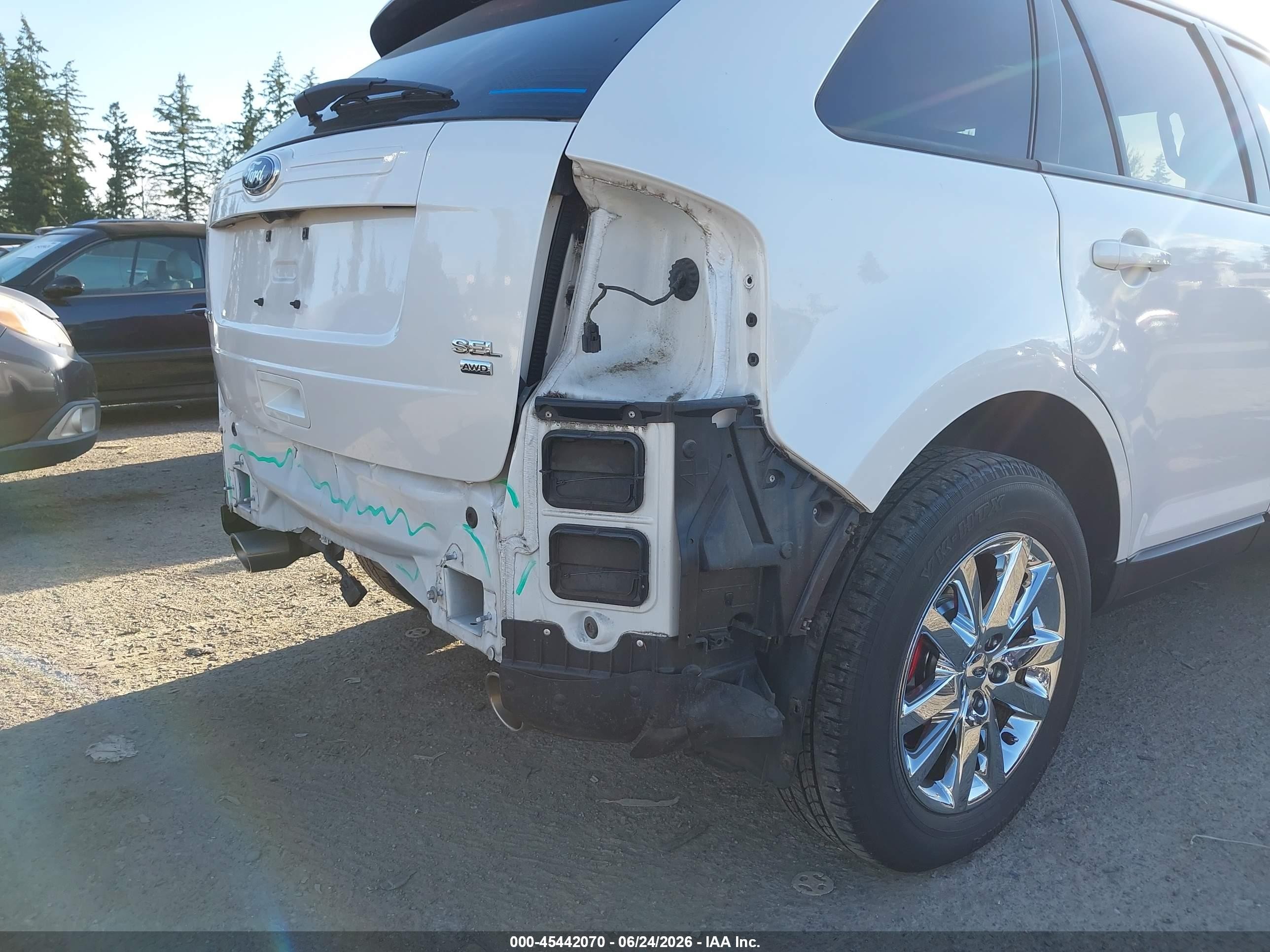 2013 Ford Edge Sel White vin: 2FMDK4JC3DBB67304
