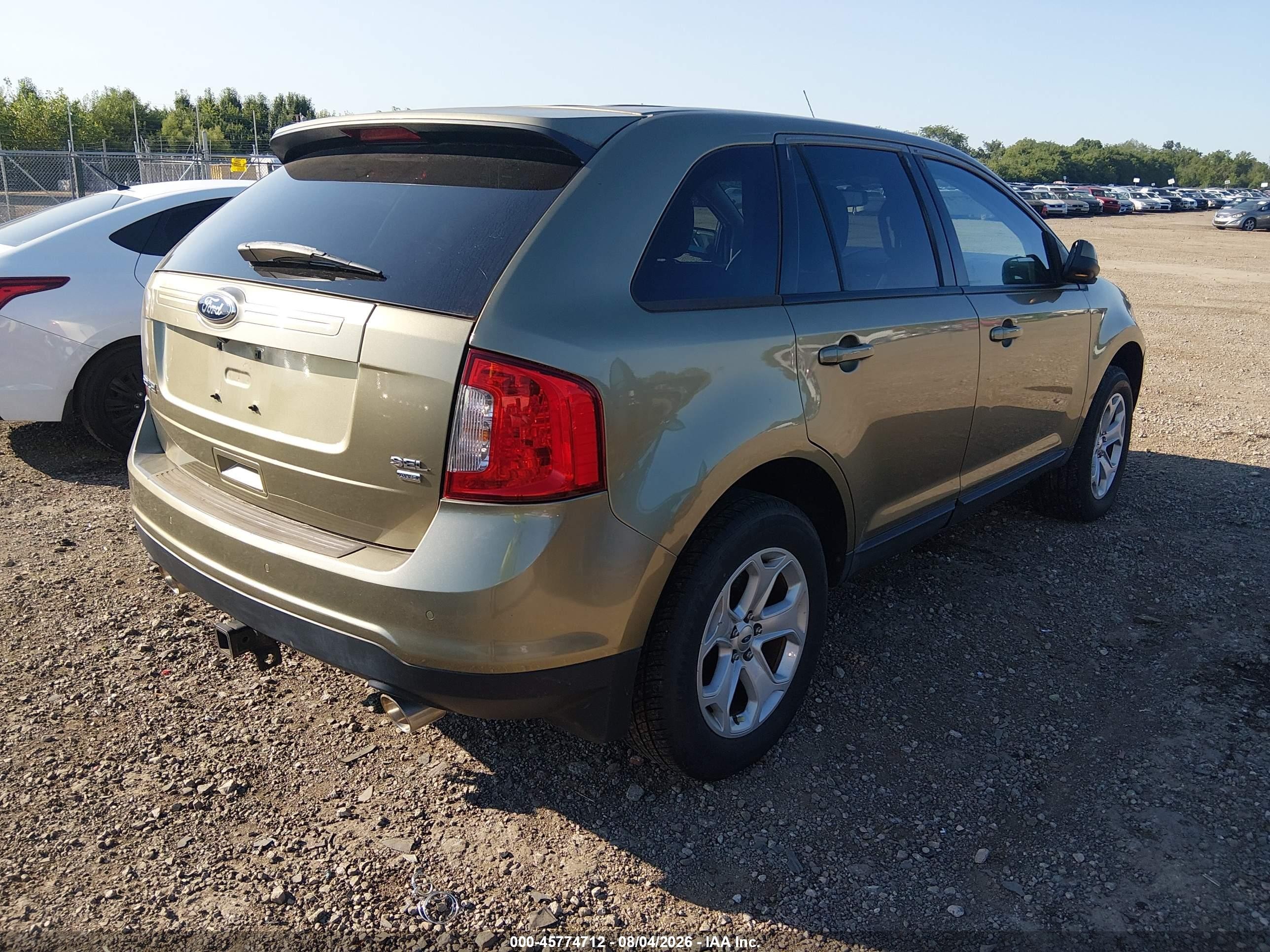 2013 Ford Edge Sel Gold vin: 2FMDK4JC3DBB69442