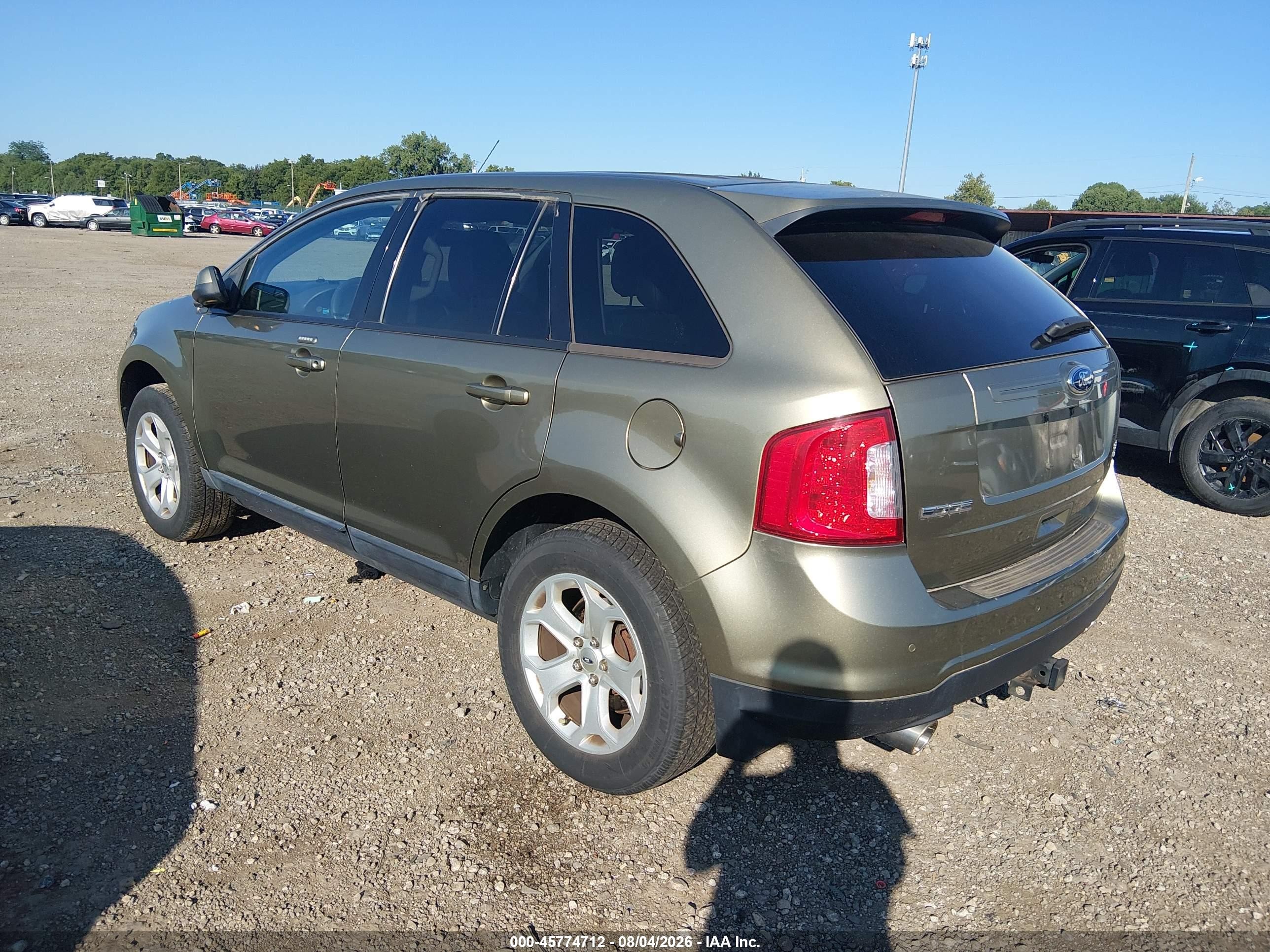 2013 Ford Edge Sel Gold vin: 2FMDK4JC3DBB69442